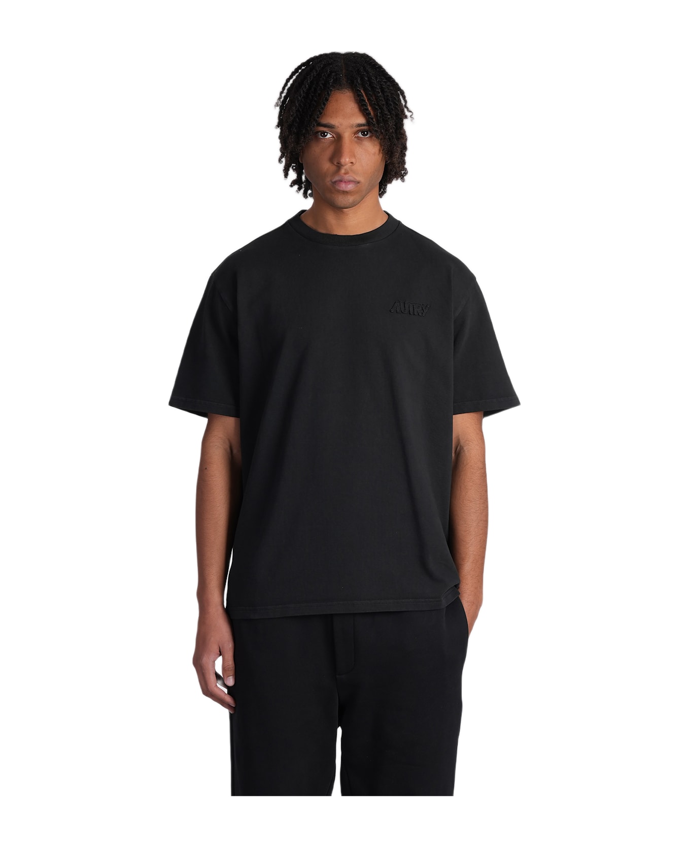 Autry T-shirt In Black Cotton - black