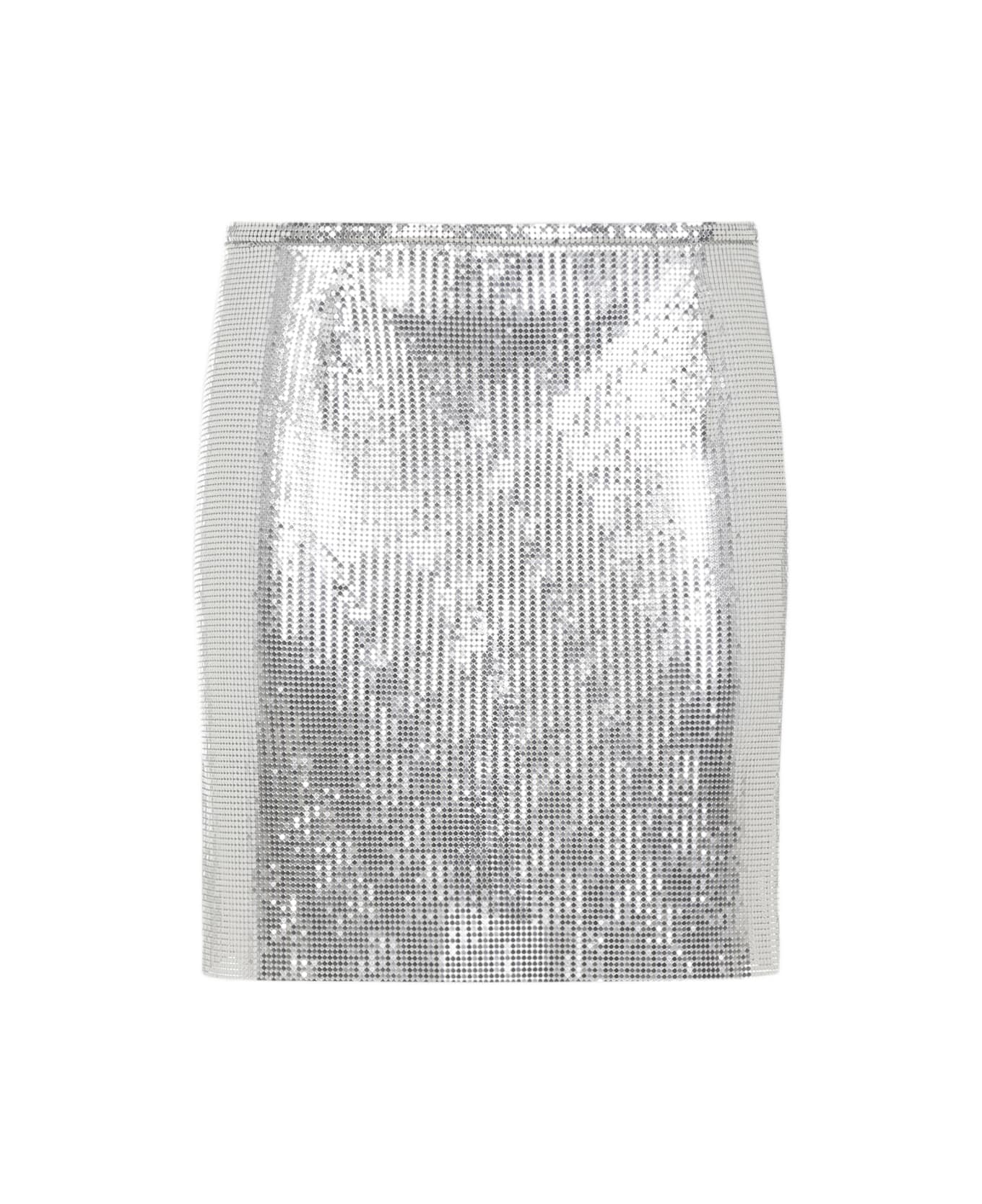 Paco Rabanne Mini Skirt - Silver