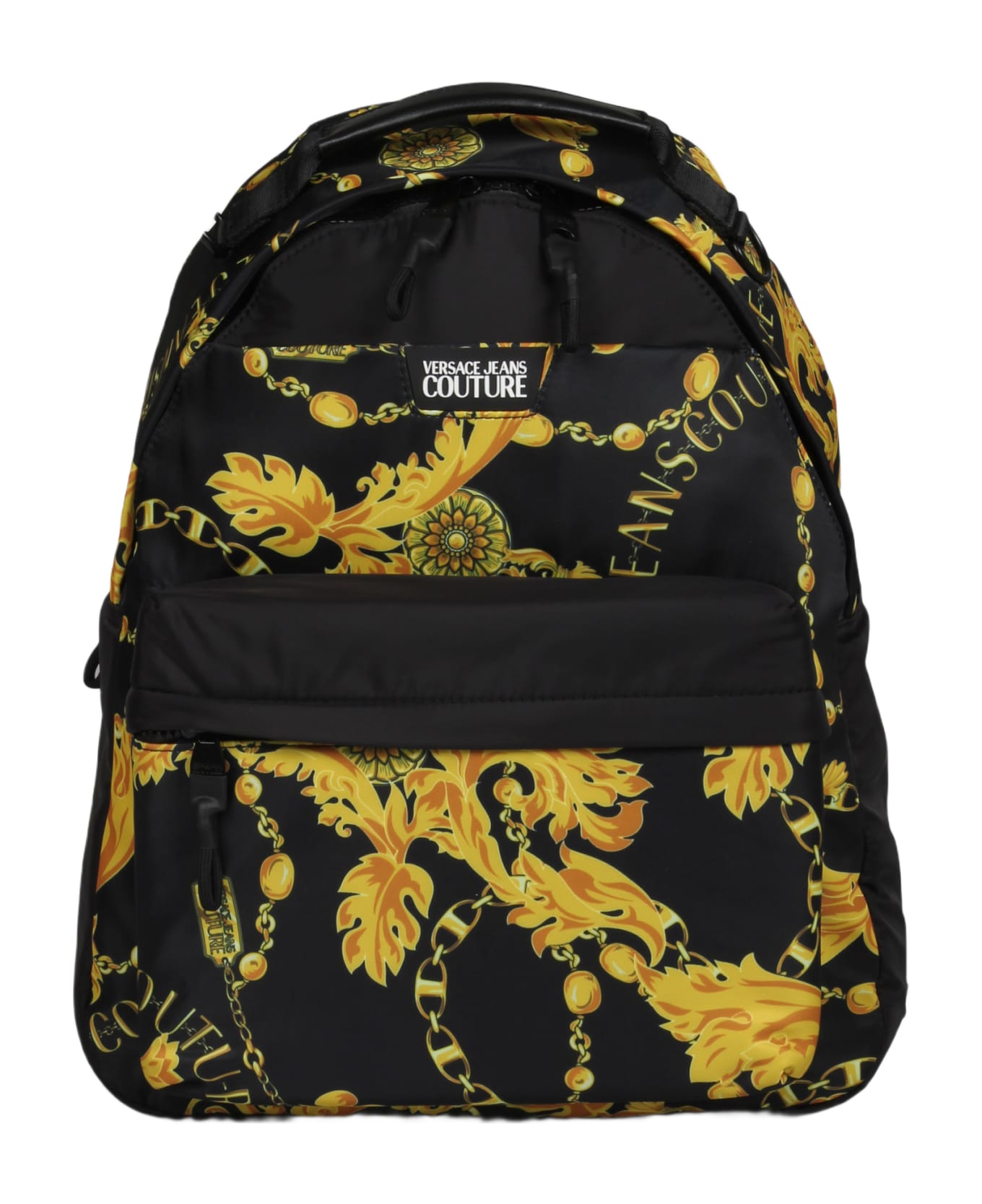 Versace Jeans Couture Chain Couture Nylon Print Backpack - Black
