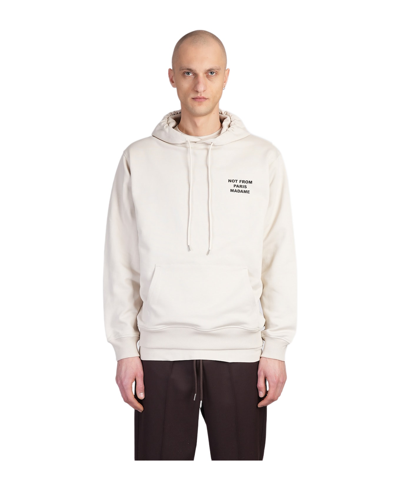 Drôle de Monsieur Sweatshirt In Beige Cotton - beige