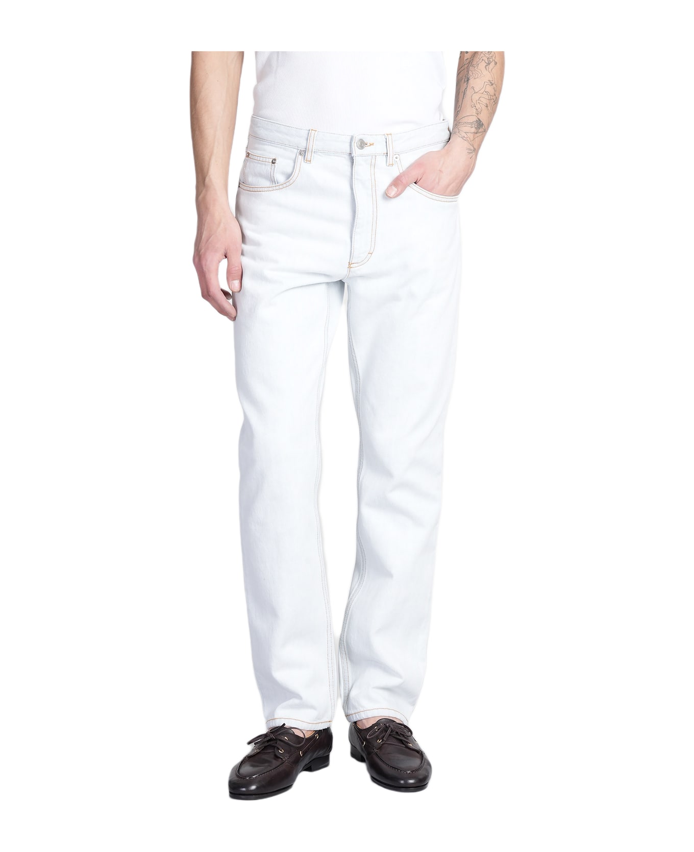 Bally Jeans In Cyan Cotton - cyan