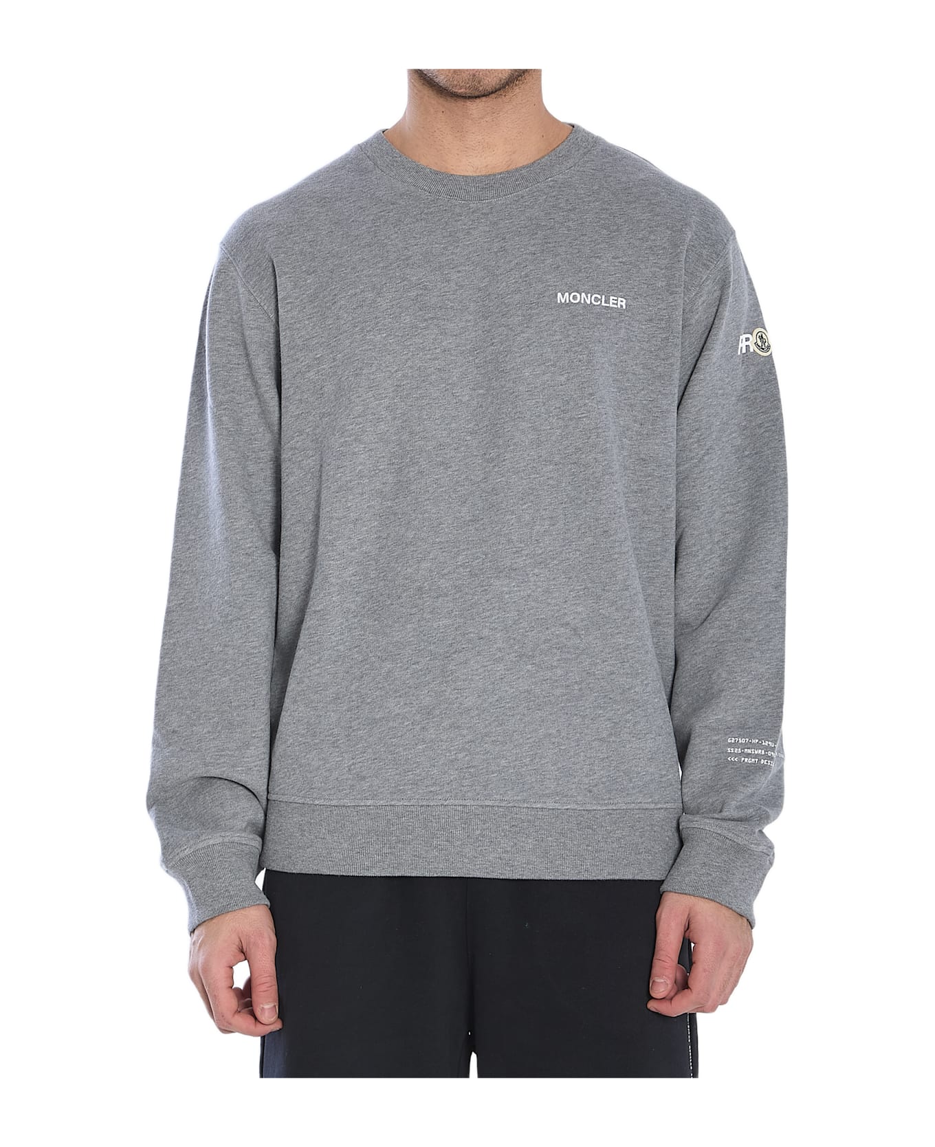 Moncler Genius Sweatshirt With Maxi Logo - GREY