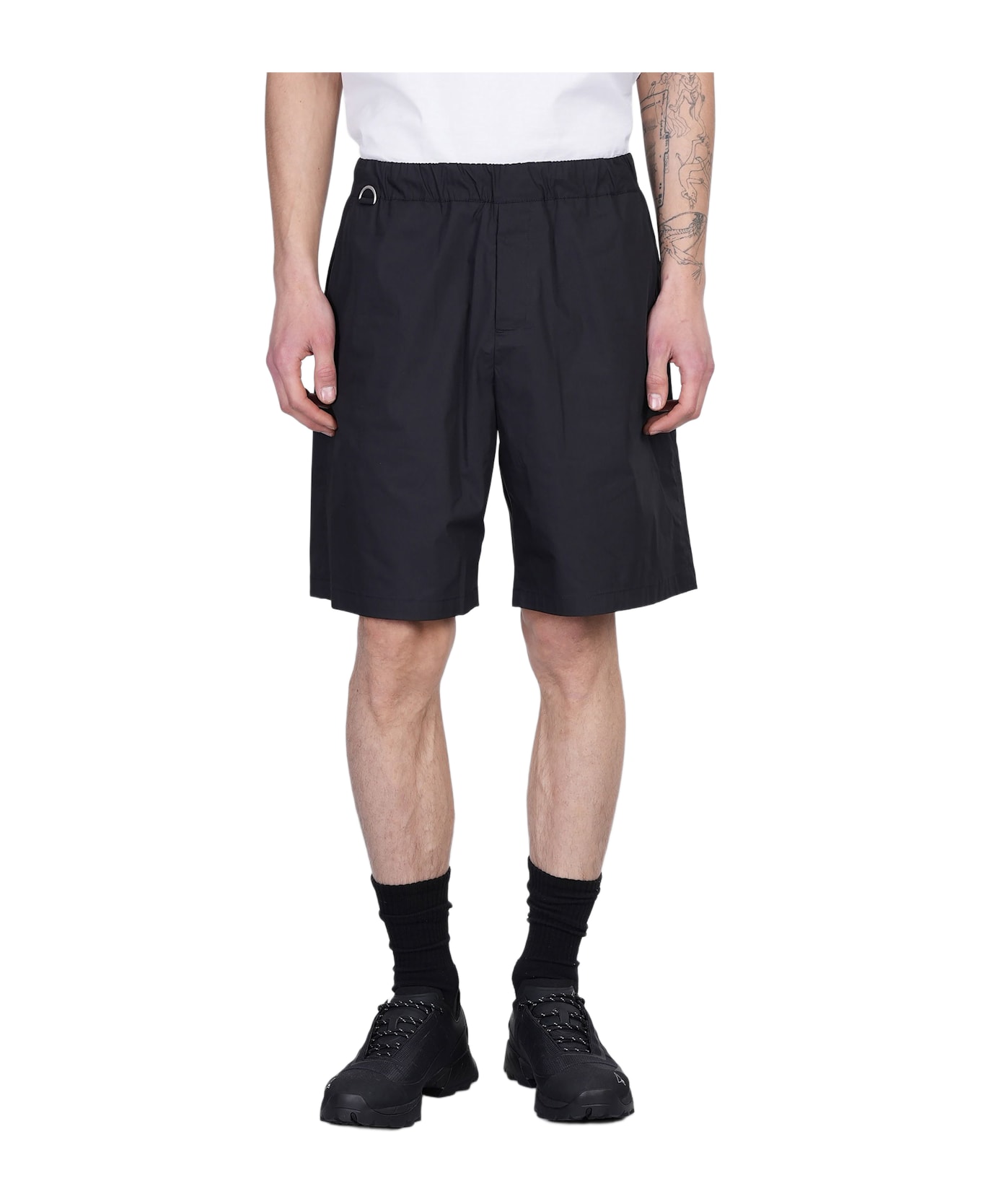 Low Brand Combo Shorts In Black Cotton - black