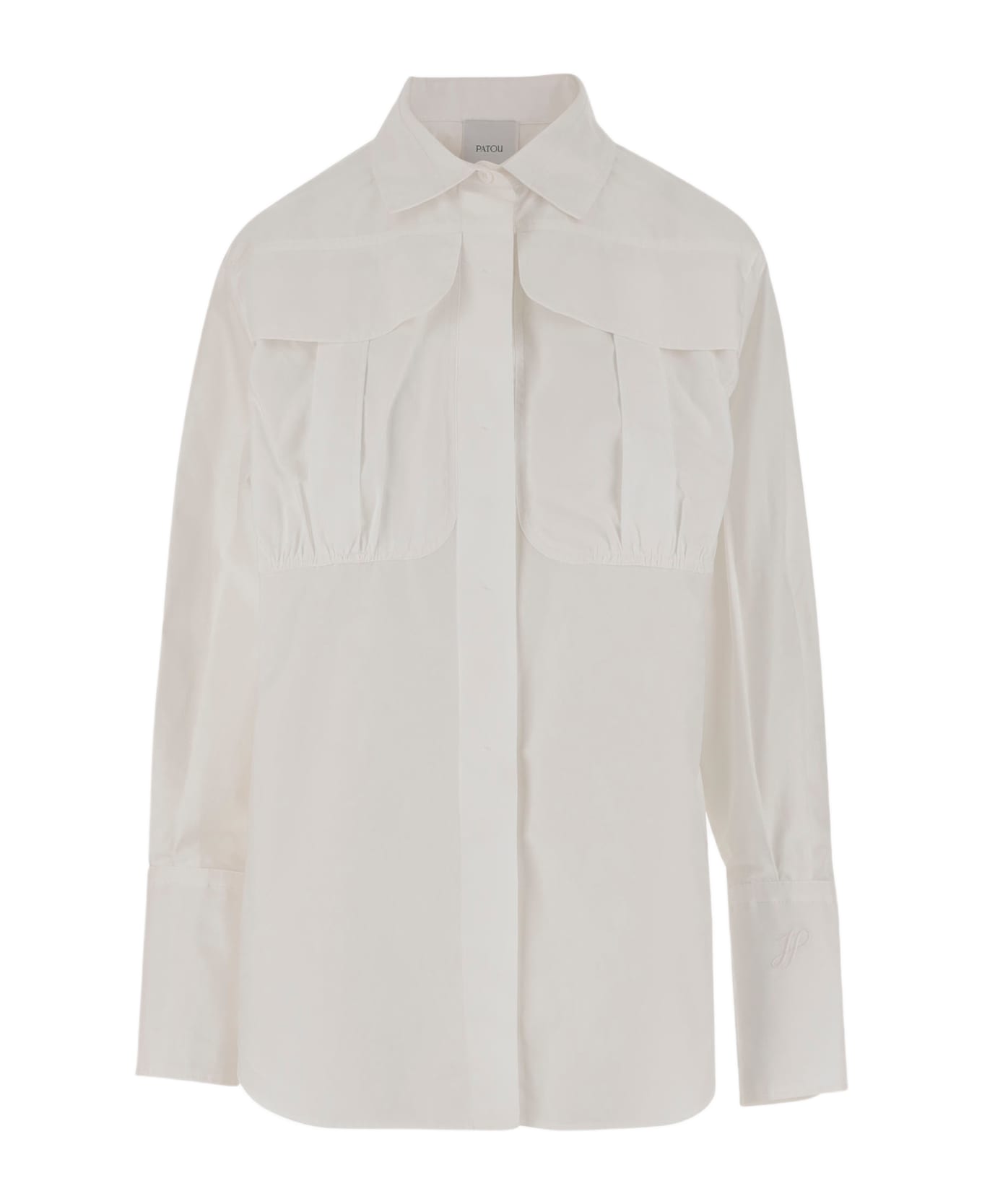 Patou Cotton Shirt With Maxi Pockets - White