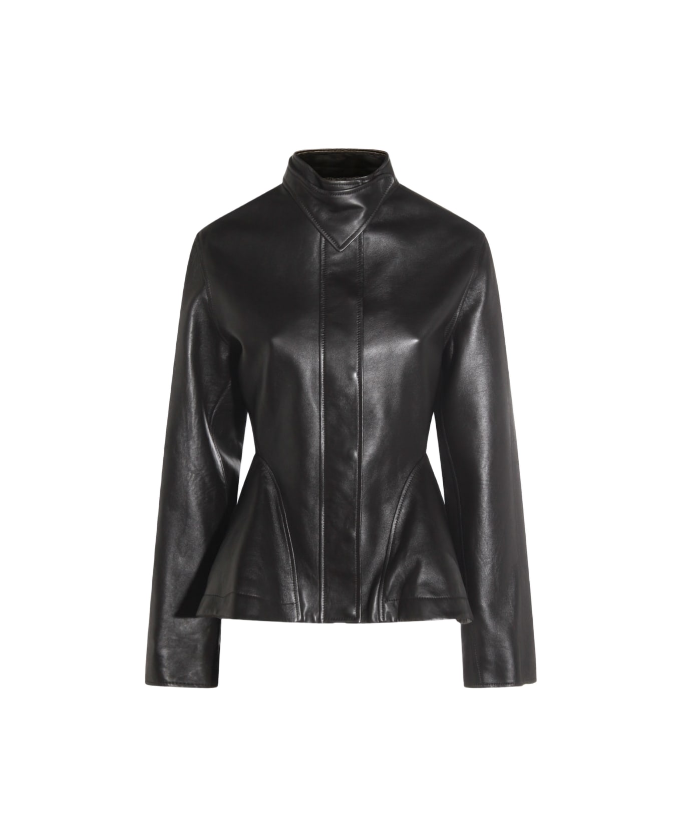 Alaia Black Leather Jacket - Black