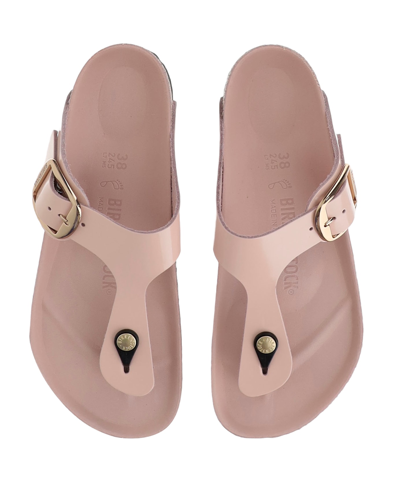Birkenstock Gizeh Big Buckle Leather Sandals - Pink