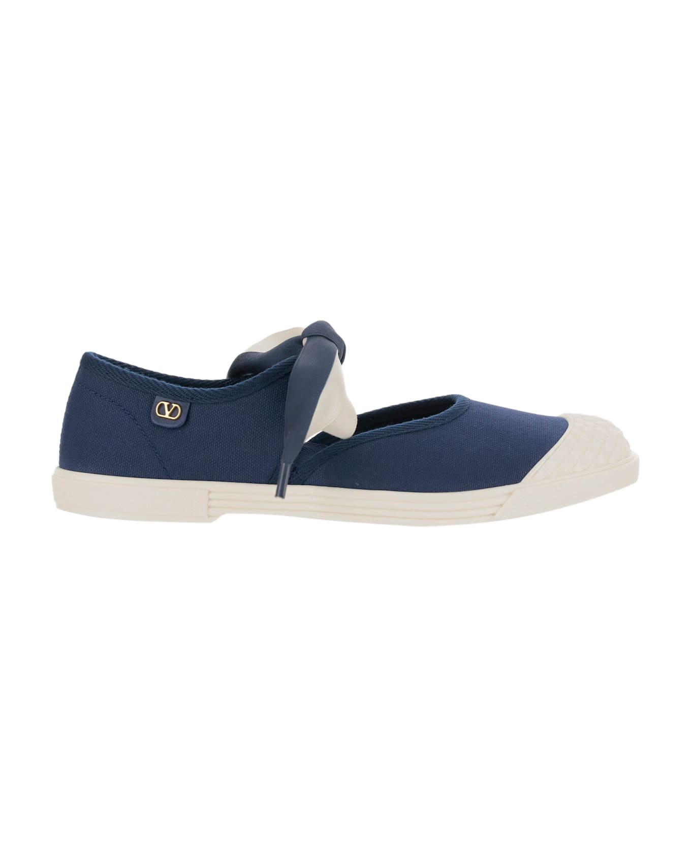 Valentino Garavani Bay By Bay Canvas Ballerina - Blue