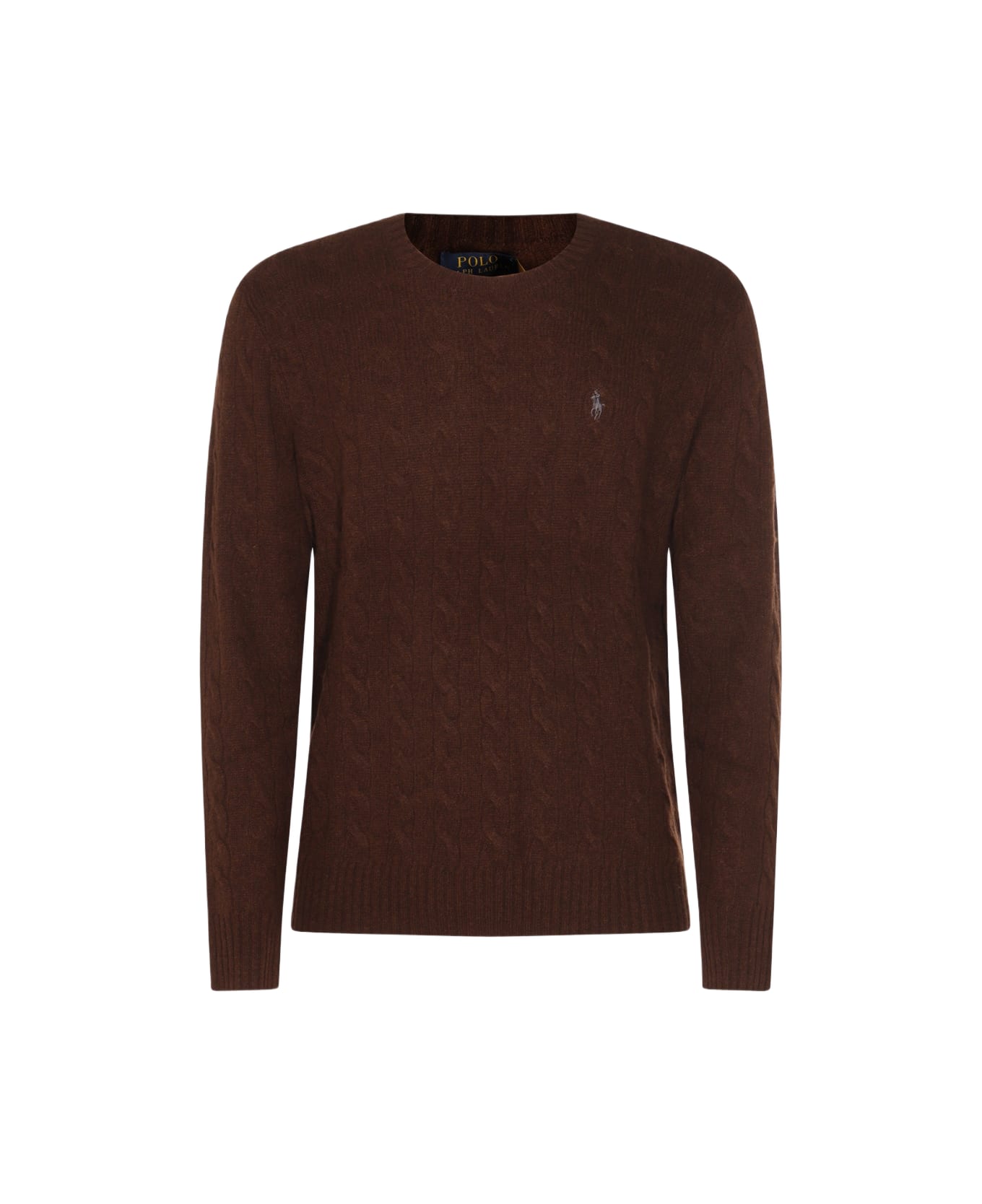 Polo Ralph Lauren Brown Cashmere Wool Blend Knitwear - CACAO BROWN HEATHER