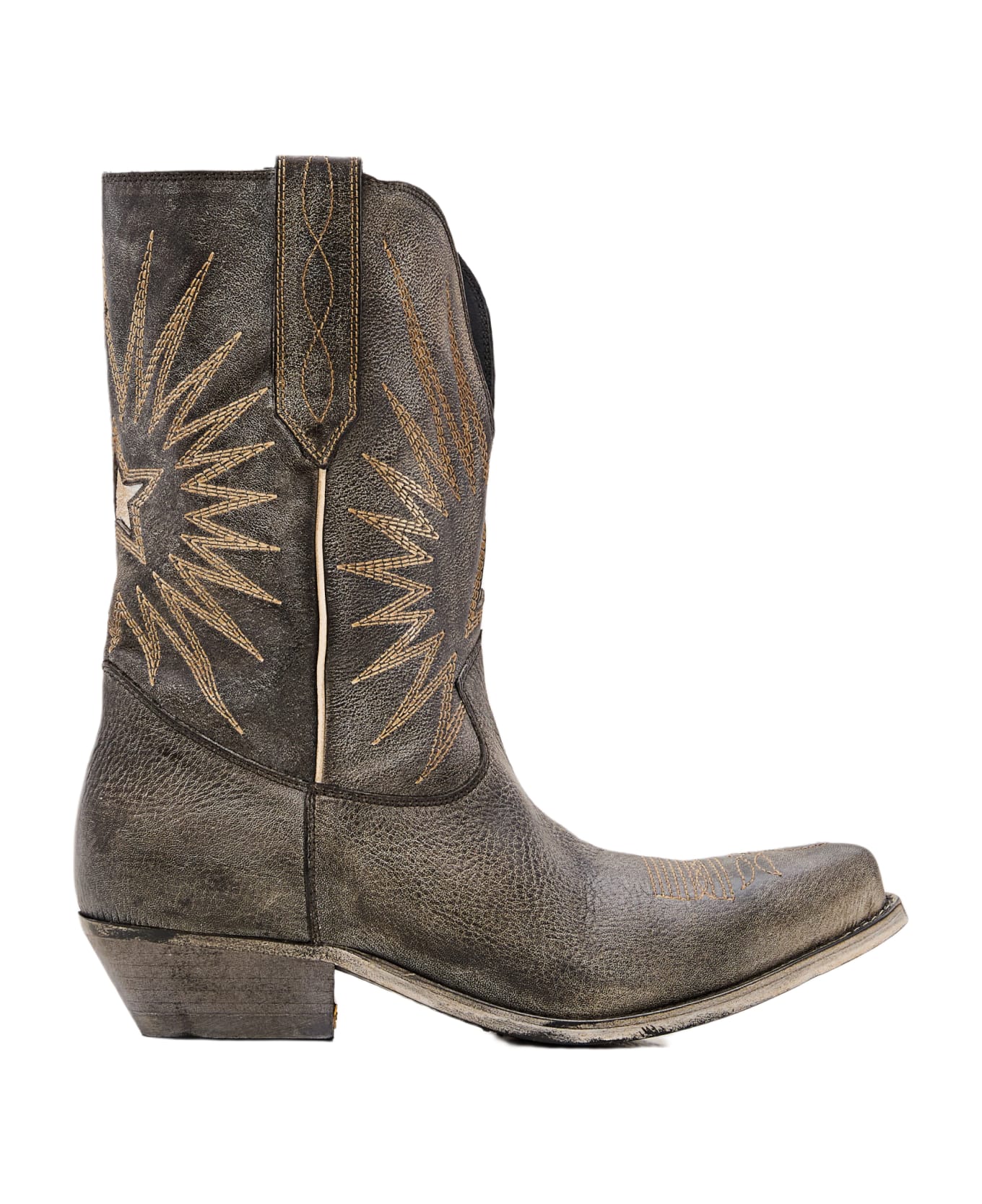 Golden Goose 4mm Wish Star Leather Boots - Nero
