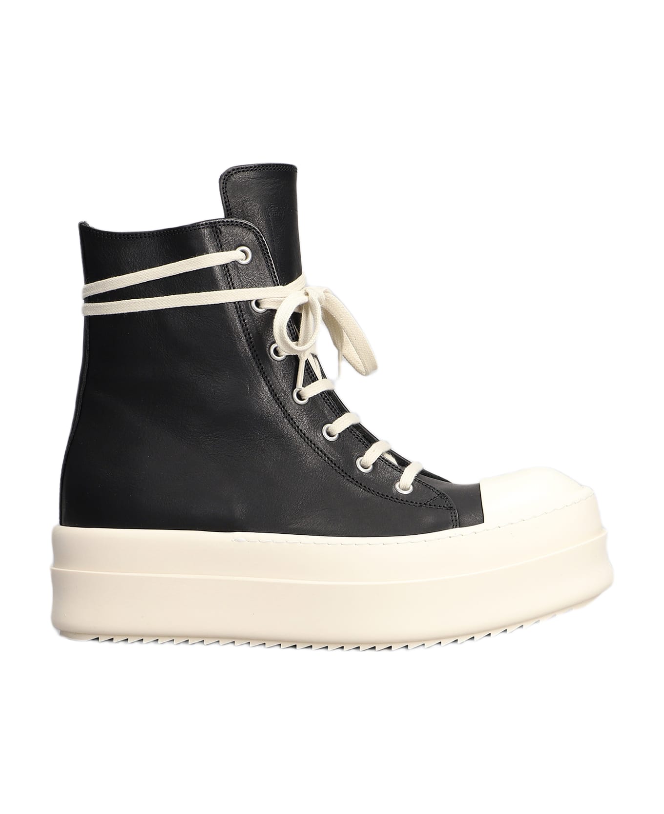 Rick Owens Mega Bumper Sneak Sneakers In Black Leather | italist 