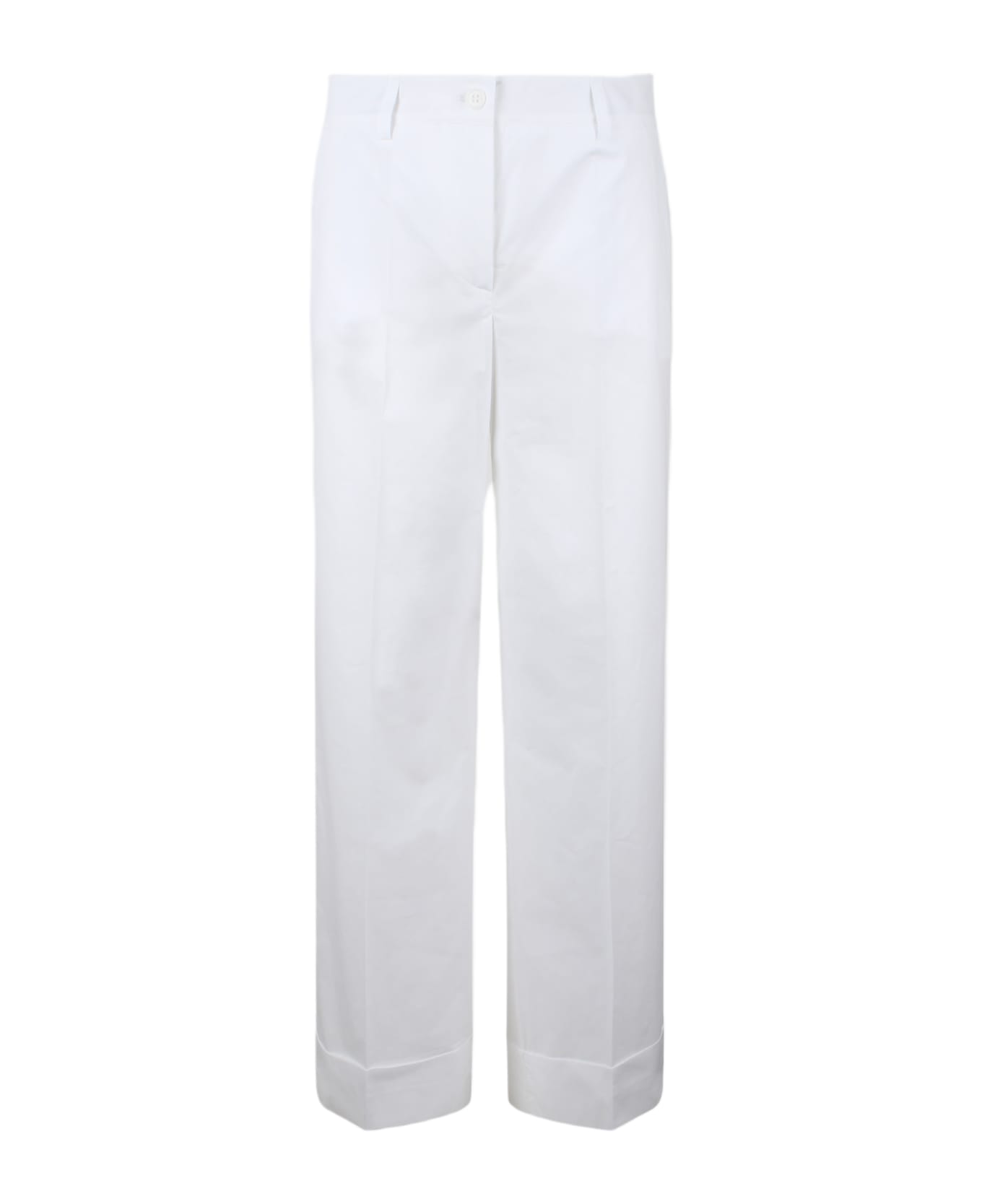 Parosh Canyox Popeline Cotton Pant - White