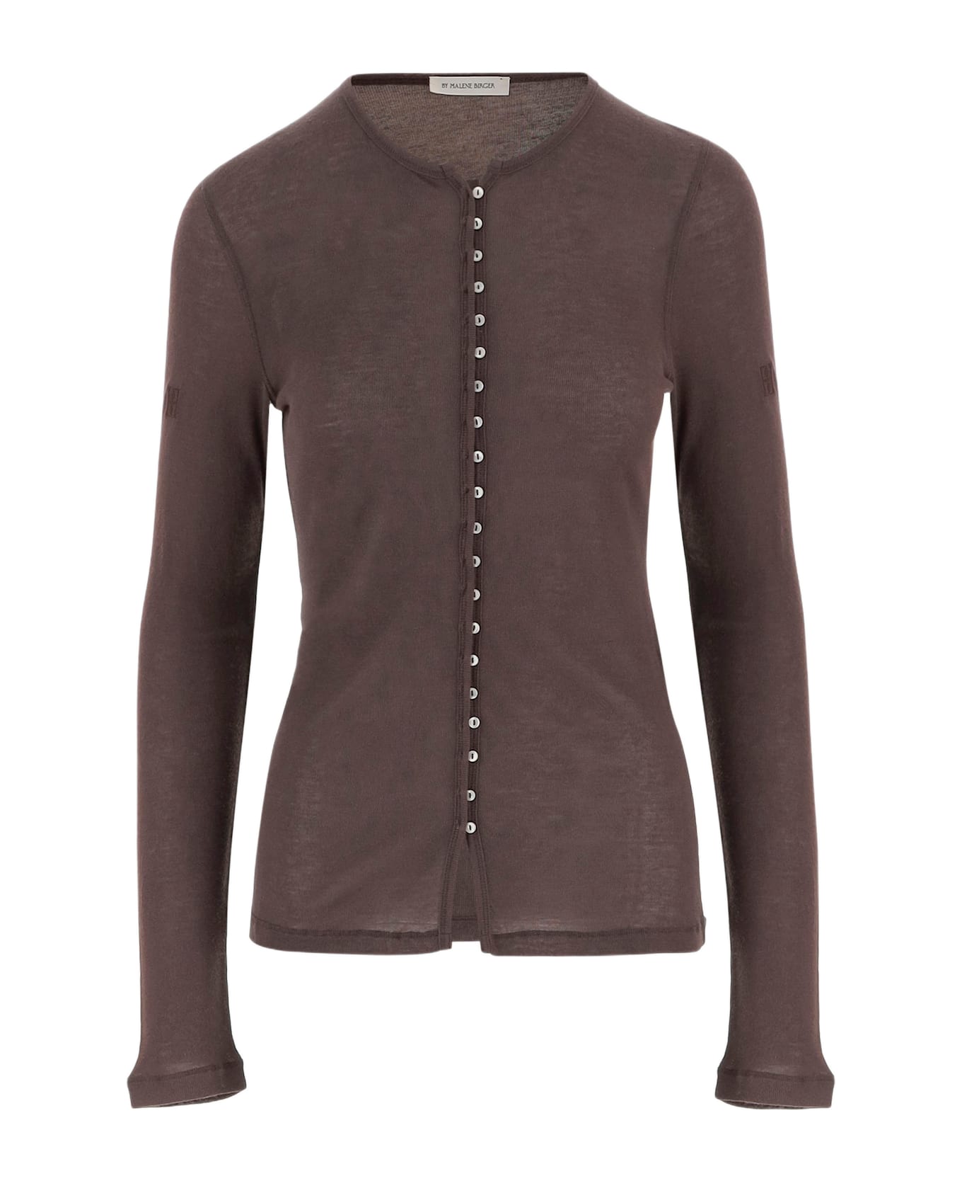 By Malene Birger Janes Cotton And Wool Cardigan - Brown