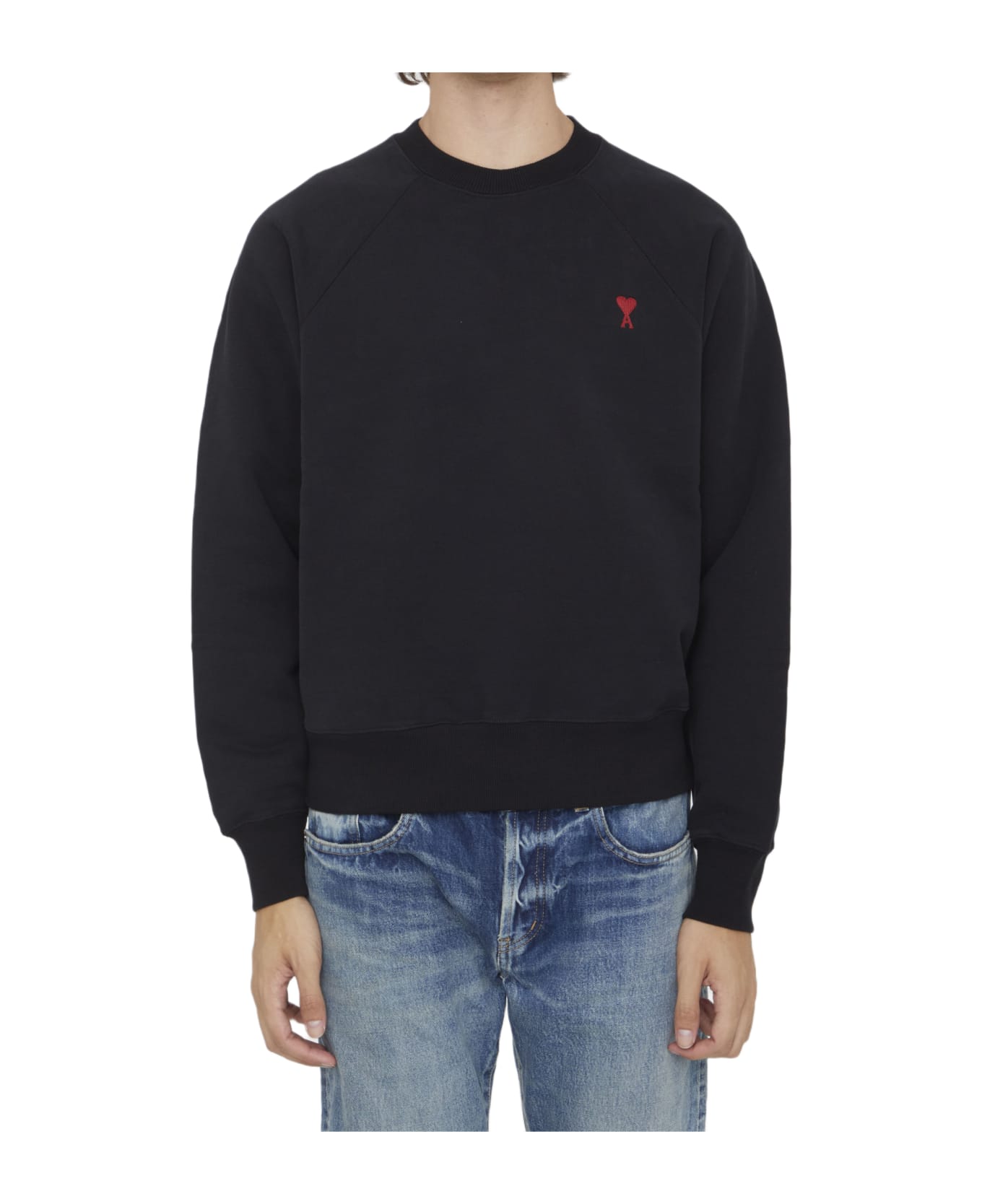 Ami Alexandre Mattiussi Ami De Coeur Sweatshirt - BLACK