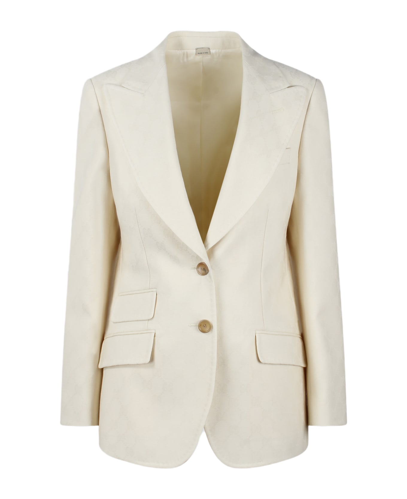 Gucci Gg Wool Jacquard Jacket - White