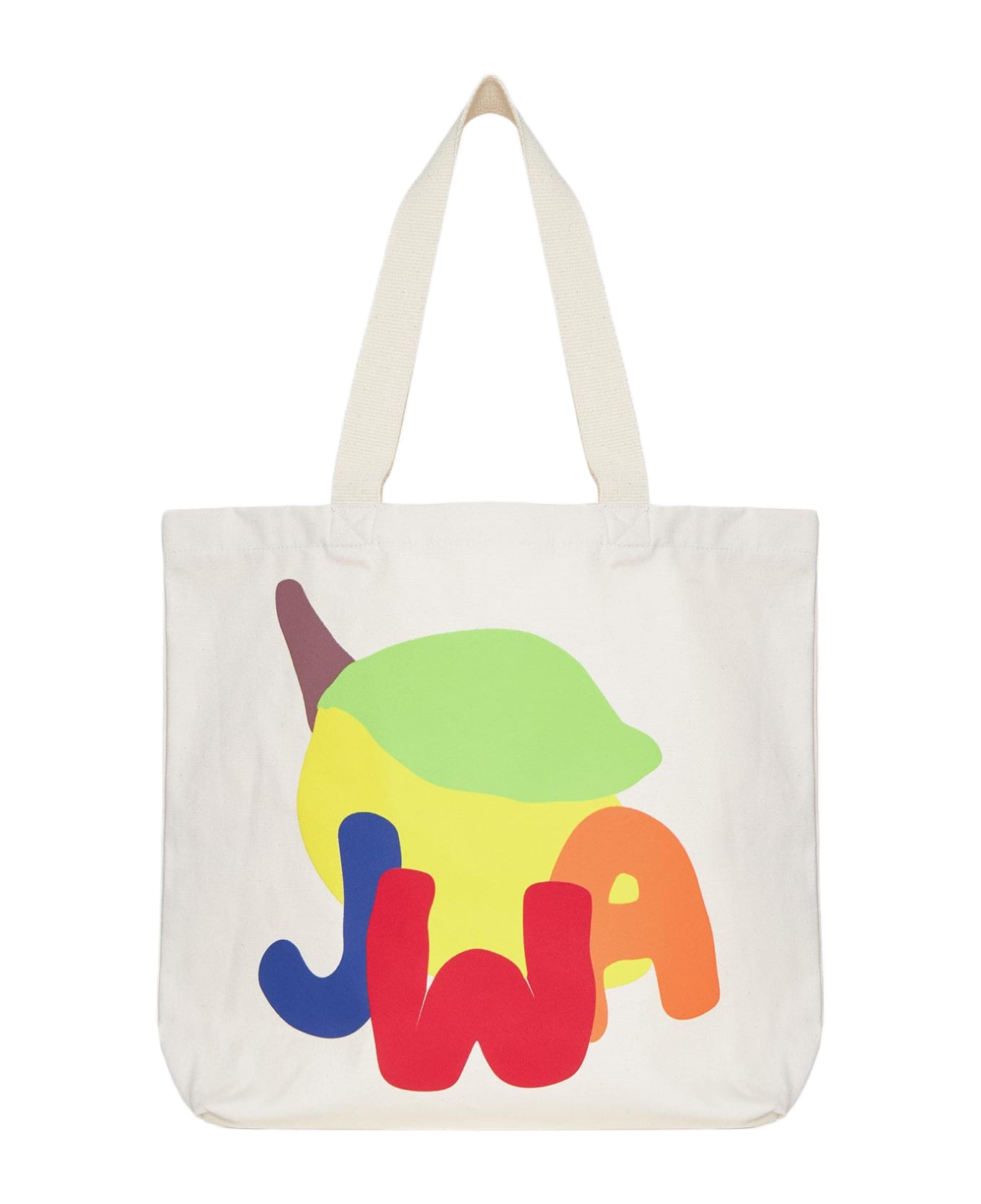 J.W. Anderson Logo Print Canvas Tote Bag - NATURAL