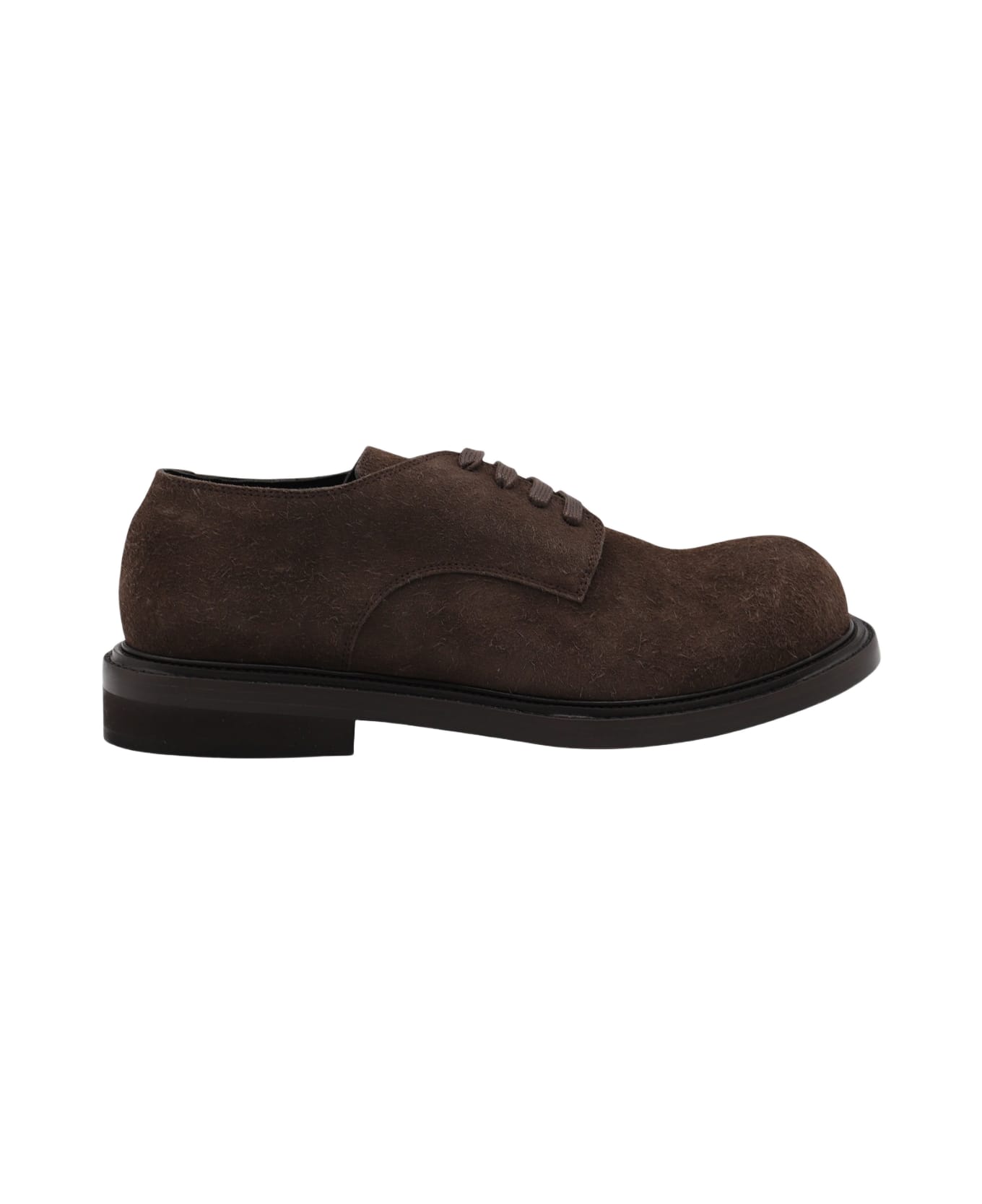 Moschino Brown Leather Lace Up Shoes - Brown