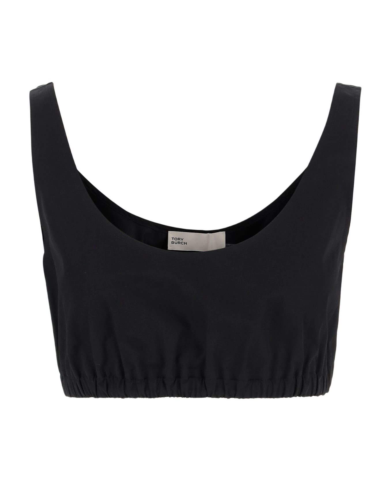 Tory Burch Cotton Short Tank Top - Black