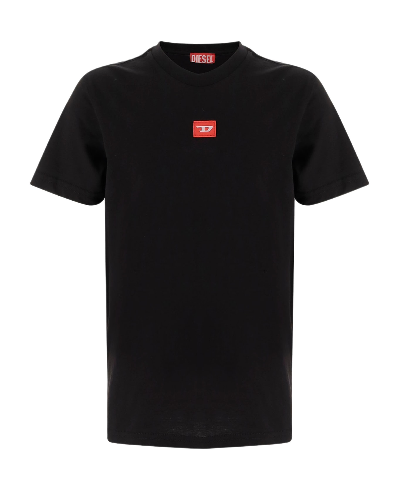 Diesel Txdiego Cotton T-shirt With Logo - Black