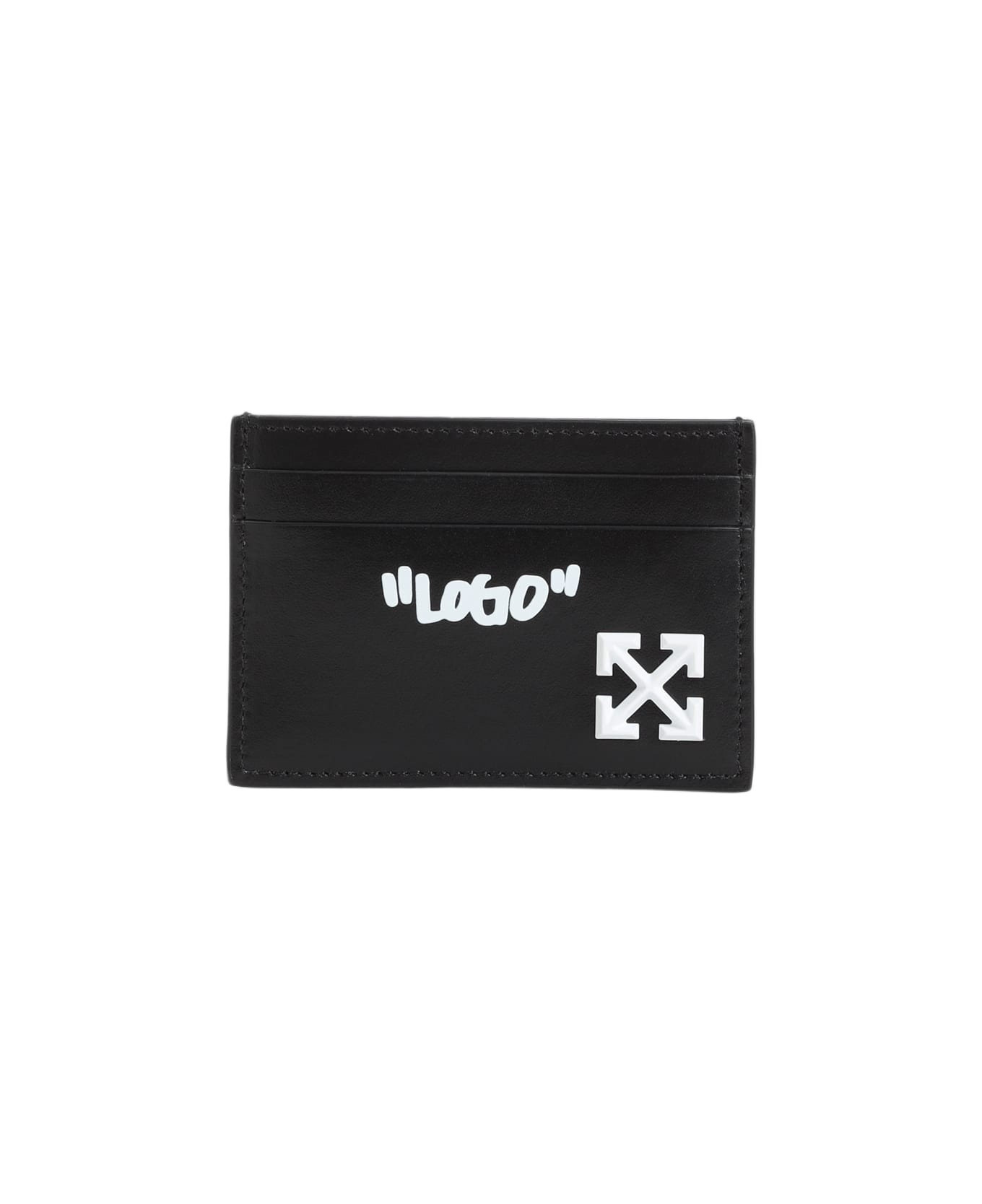 Off-White Jitney Quote Credit Card Case - Black White
