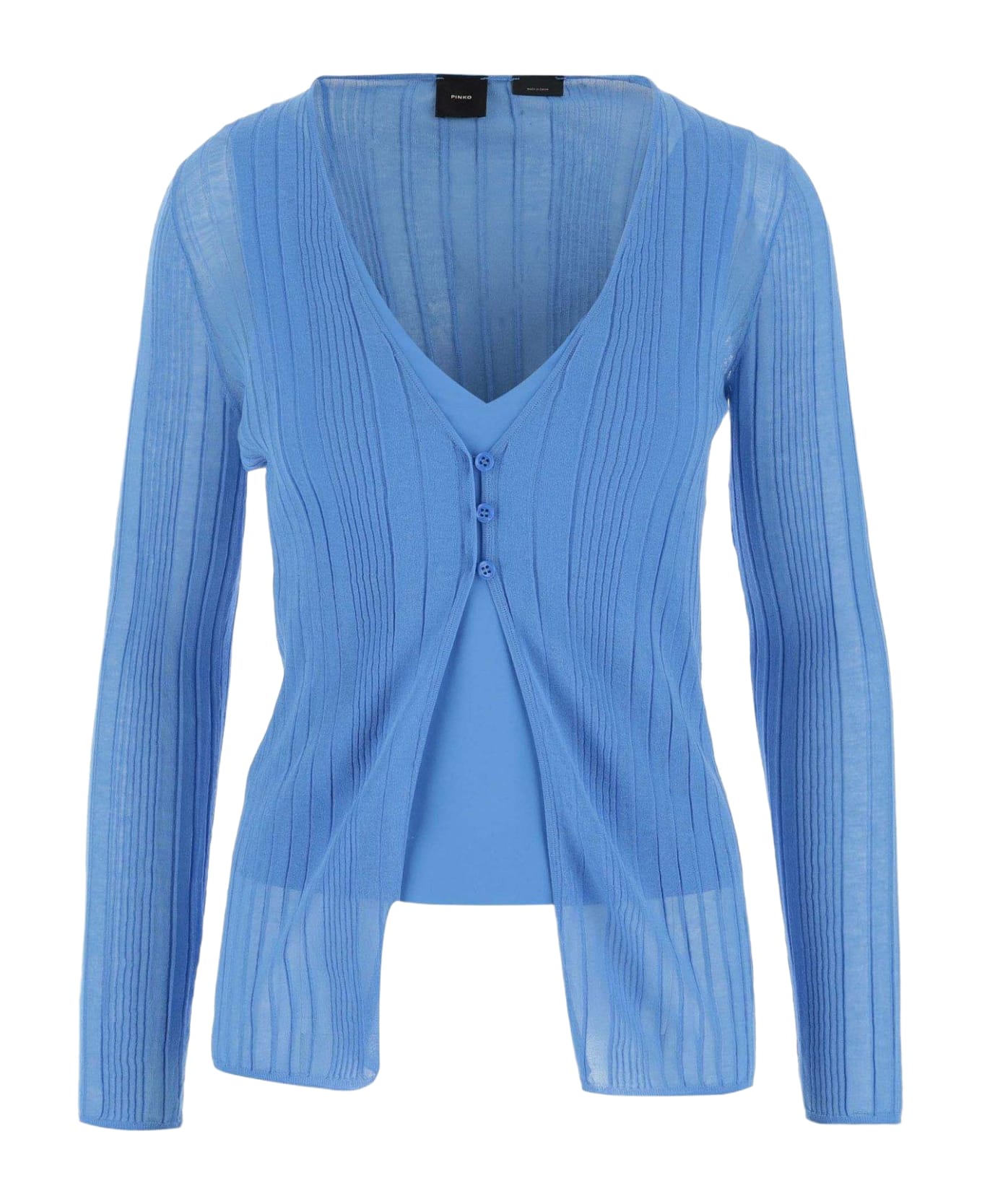 Pinko Lightweight Knit Cardigan - Clear Blue