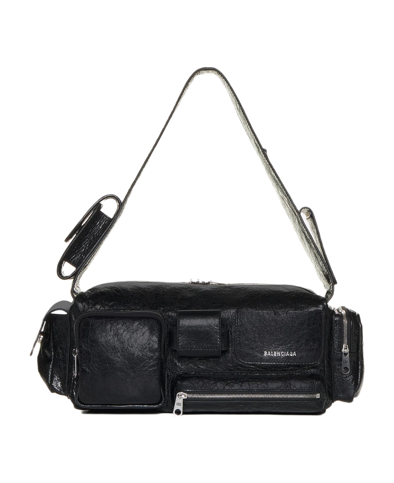 Balenciaga Superbusy Sling S Leather Bag - BLACK