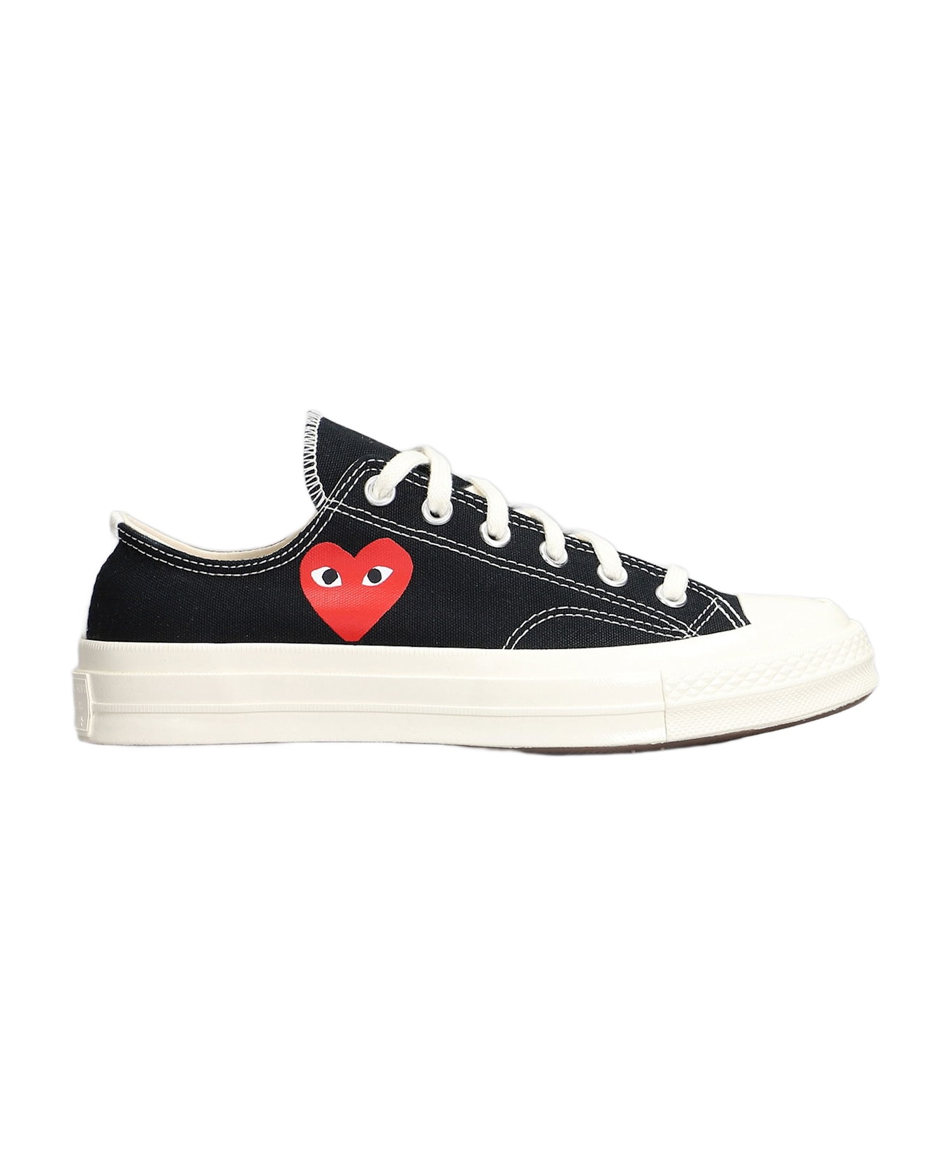 Comme des Garçons Play Chuck 70 Cdg Low Sneakers In Black Cotton - black