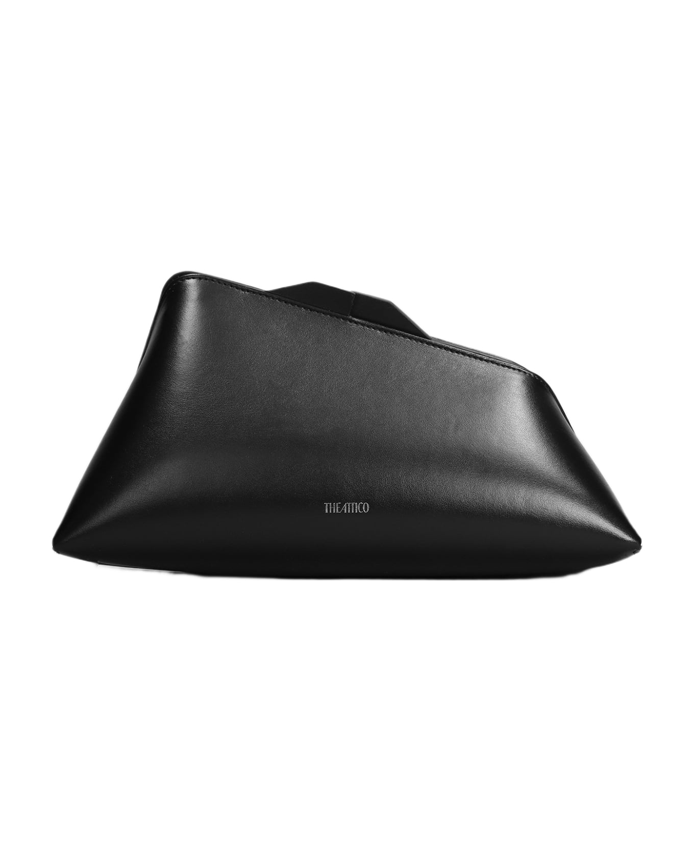 The Attico 8.30 Pm Hand Bag In Black Leather - Black