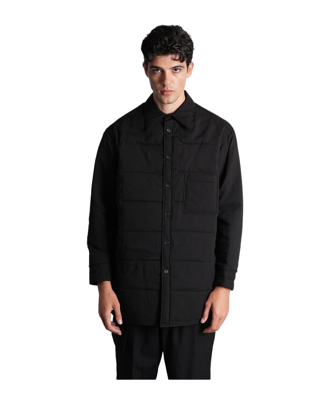 Yohji Yamamoto Casual Jacket In Black Polyester - black