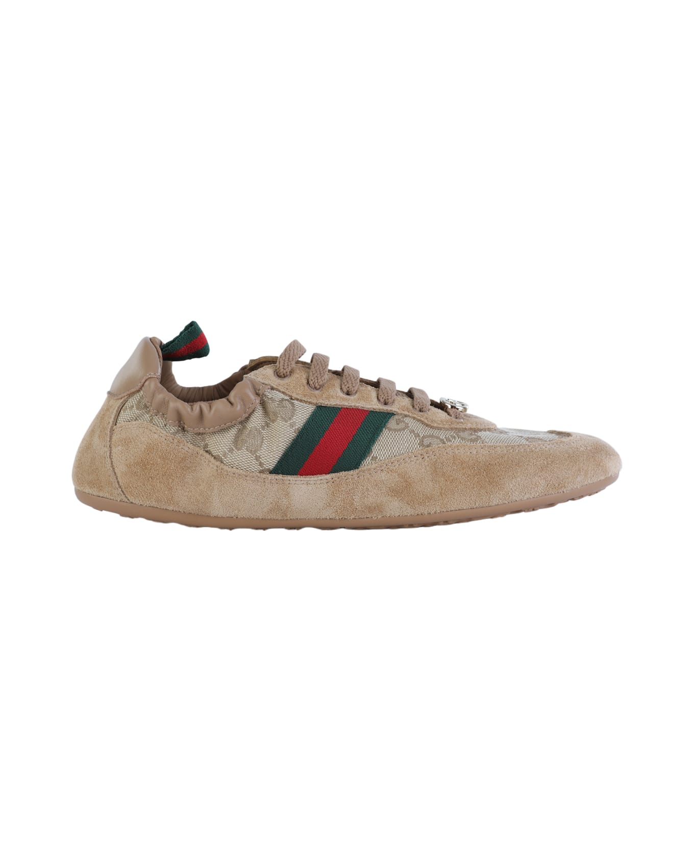 Gucci Beige Leather Sneakers - Beige
