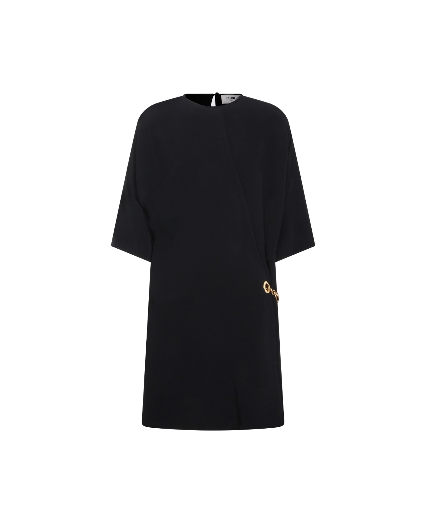 Celine Black Viscose A Mini Dress - Black