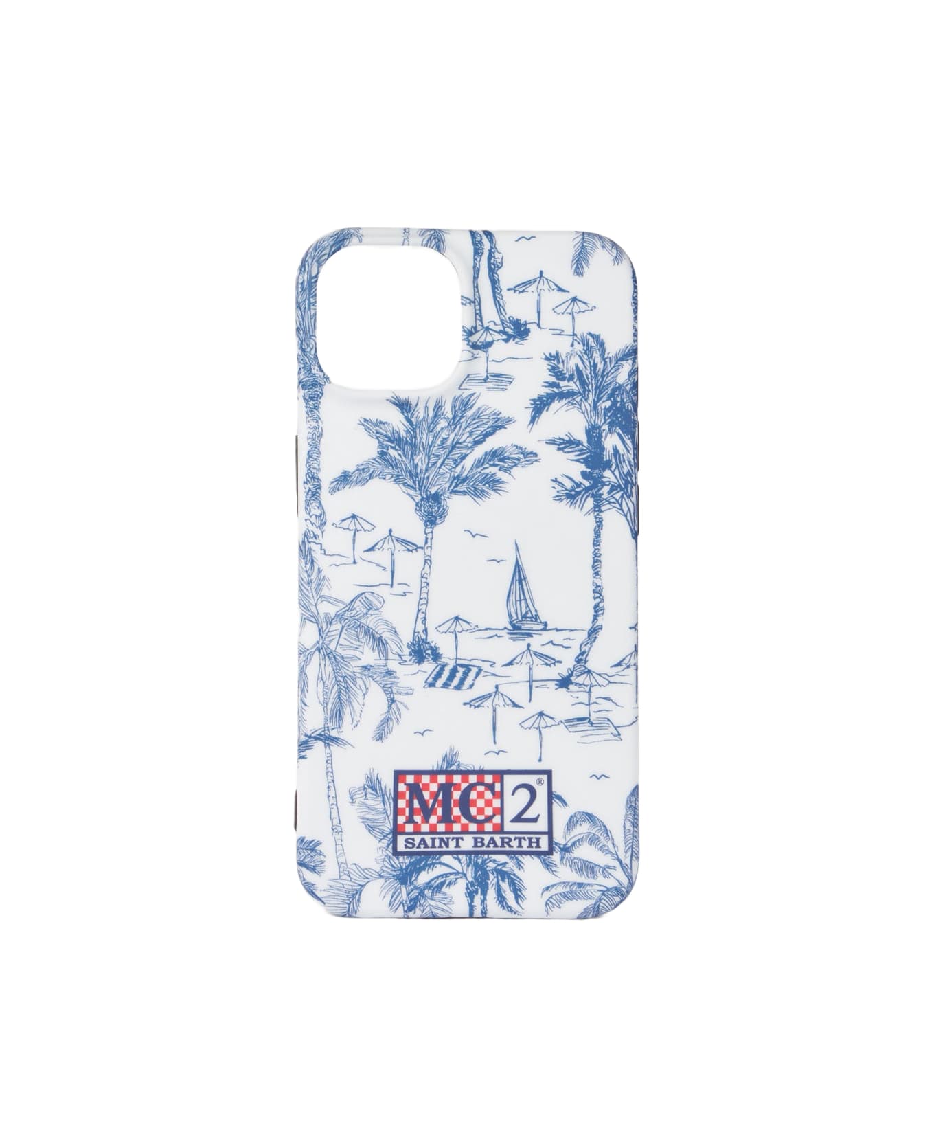 MC2 Saint Barth Cover For Iphone 13/14 With Toile De Jouy Print - WHITE
