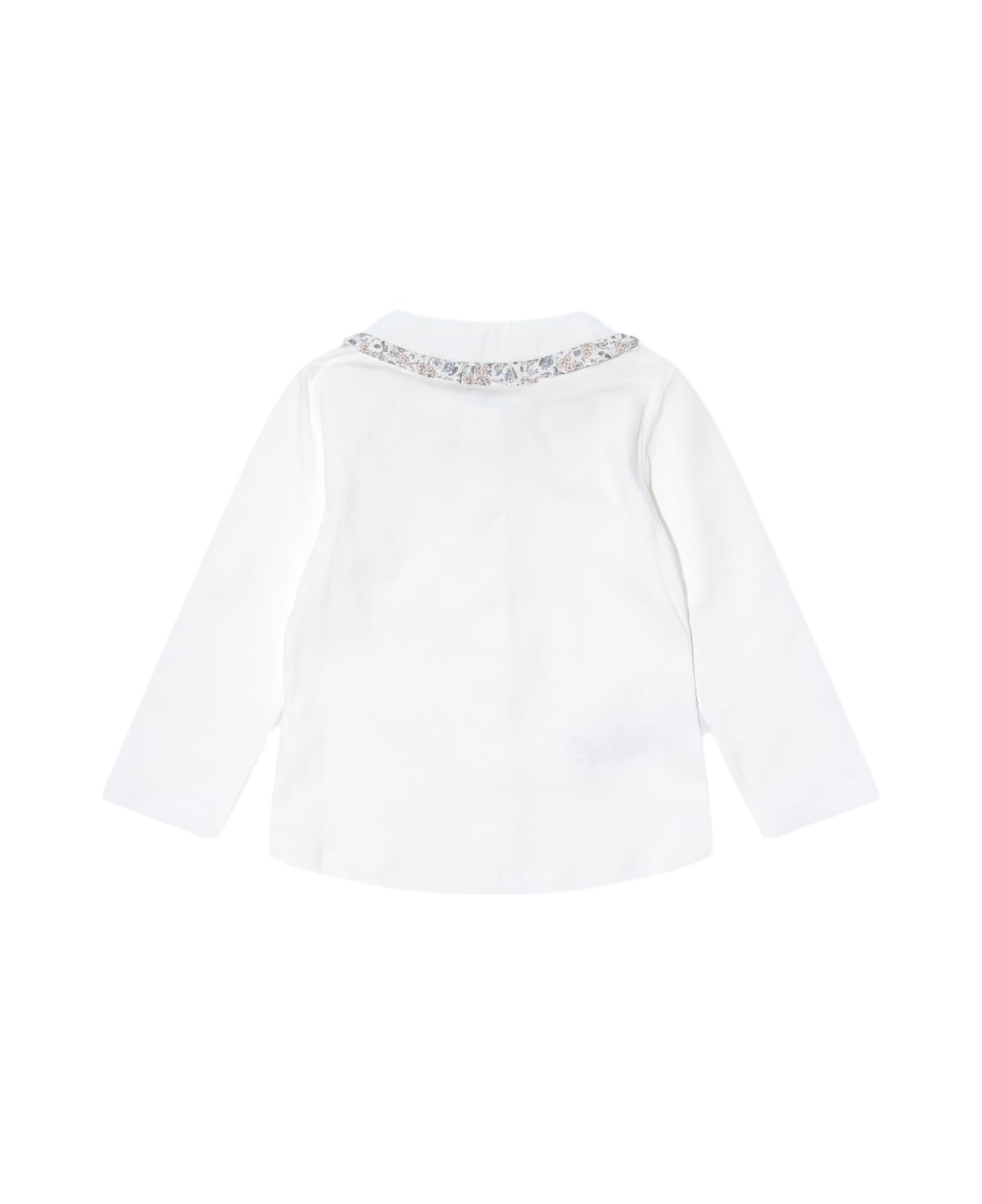 Il Gufo White Cotton Shirt - LATTE/MIRTILLO