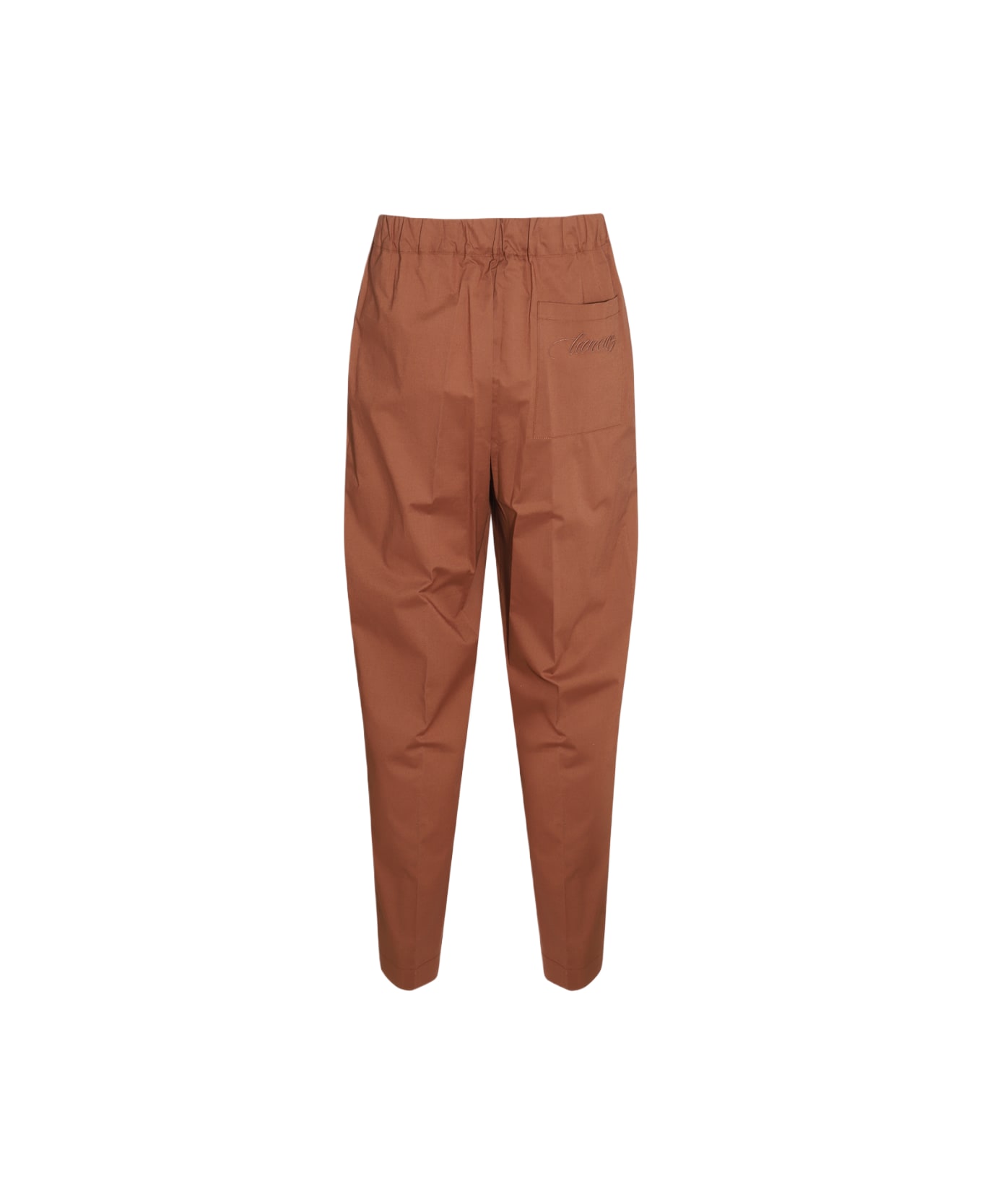 Laneus Brown Chocolate Cotton Stretch Pants
