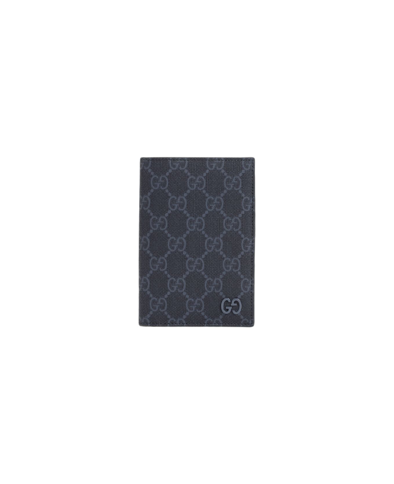 Gucci Gg Supreme Passport Case - Blk Mil.wood Steel