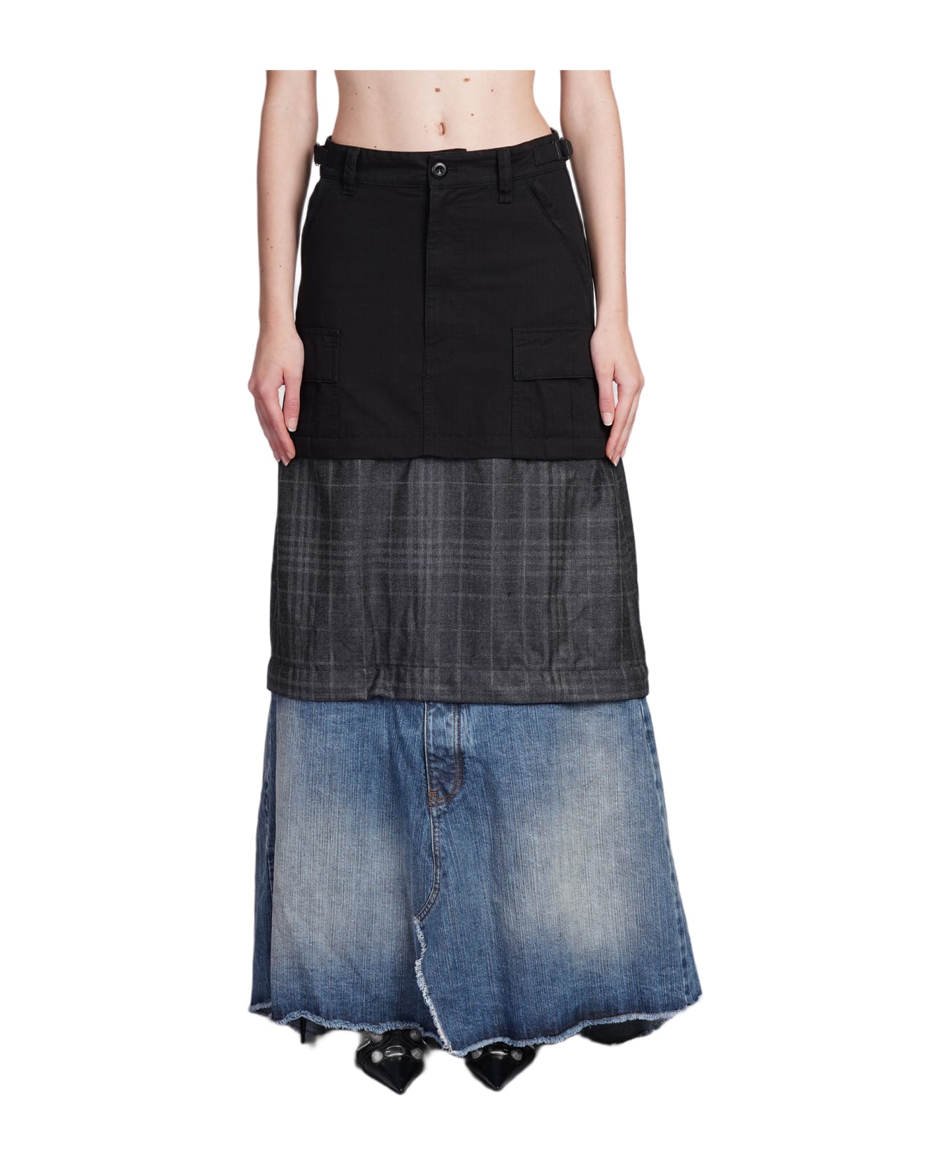 Balenciaga Skirt In Black Cotton - black