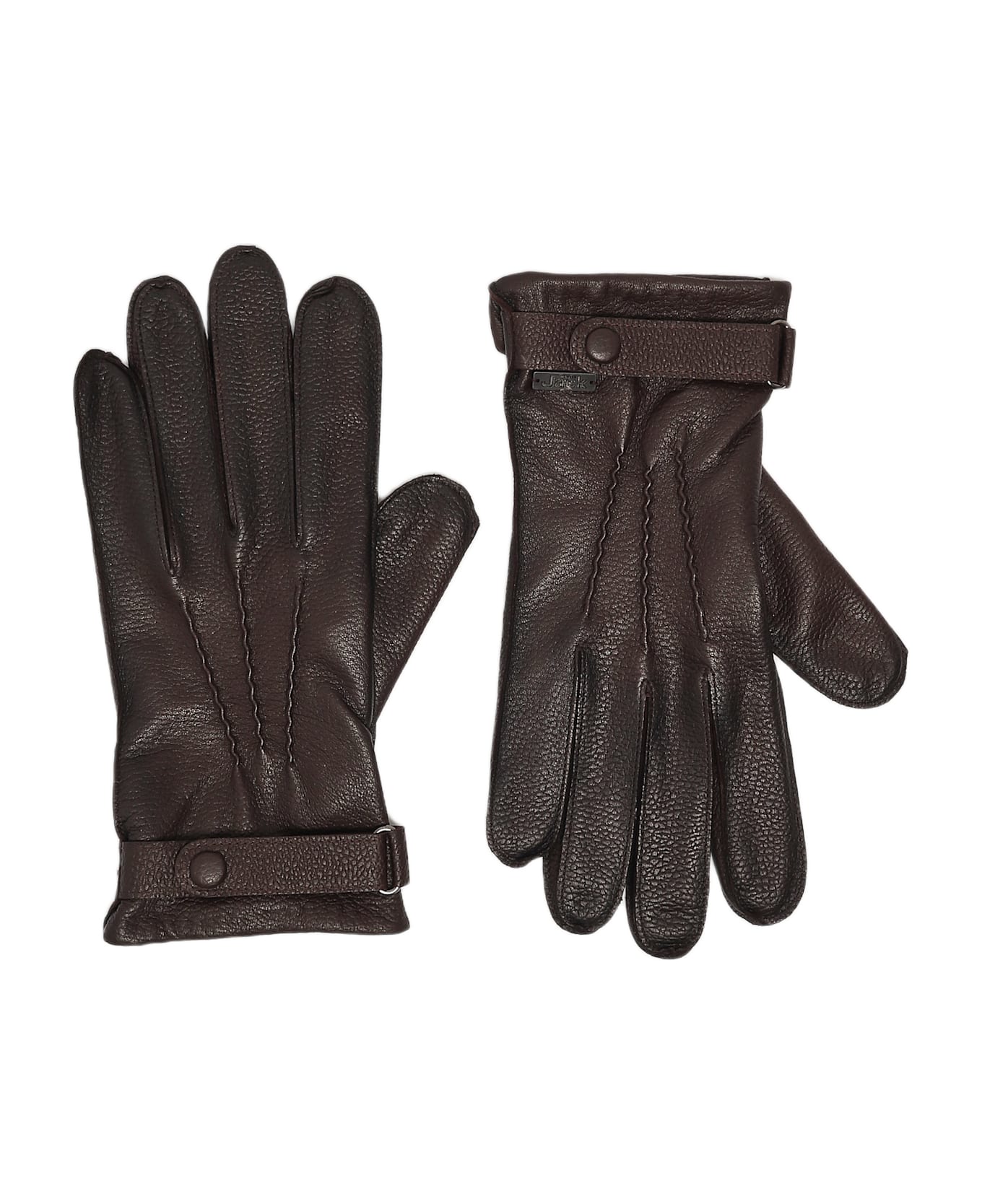 The Jackie Leather Guanti Gloves - MARRONE