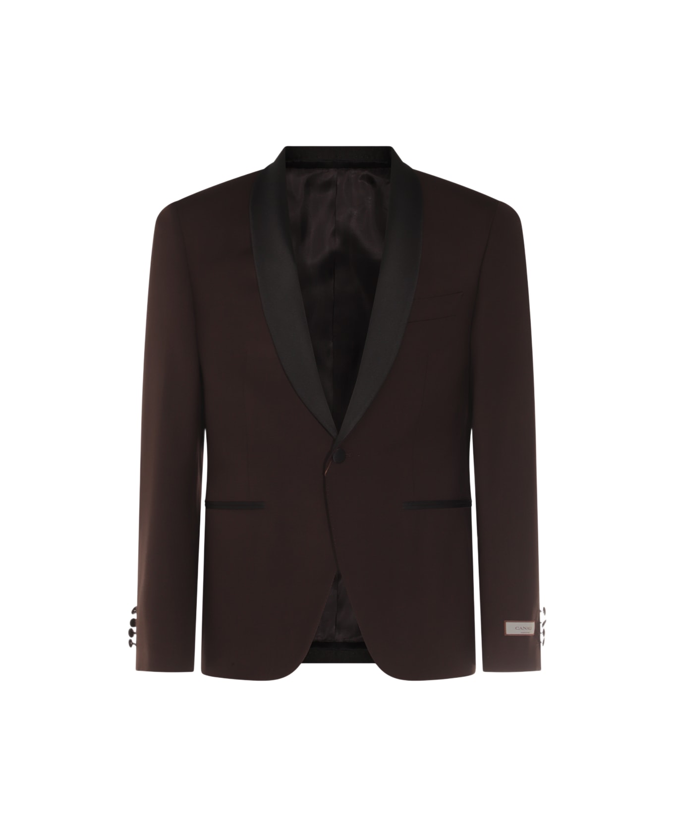 Canali Brown Wool Suits - Brown