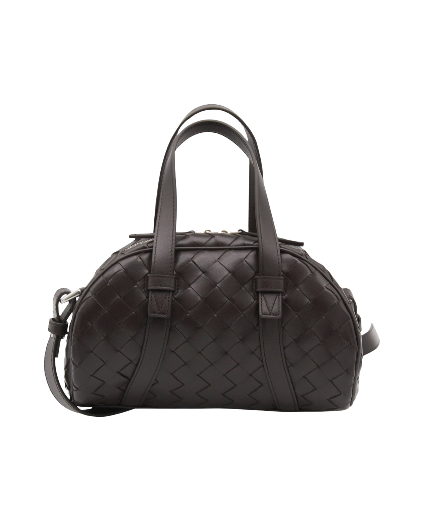 Bottega Veneta Dark Brown Leather Bag - FONDANT-SILVER