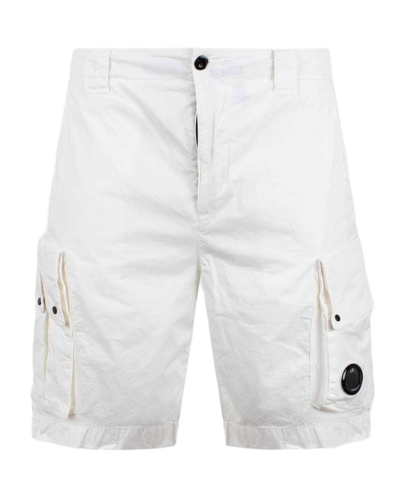 C.P. Company Cotton Cargo Shorts - White