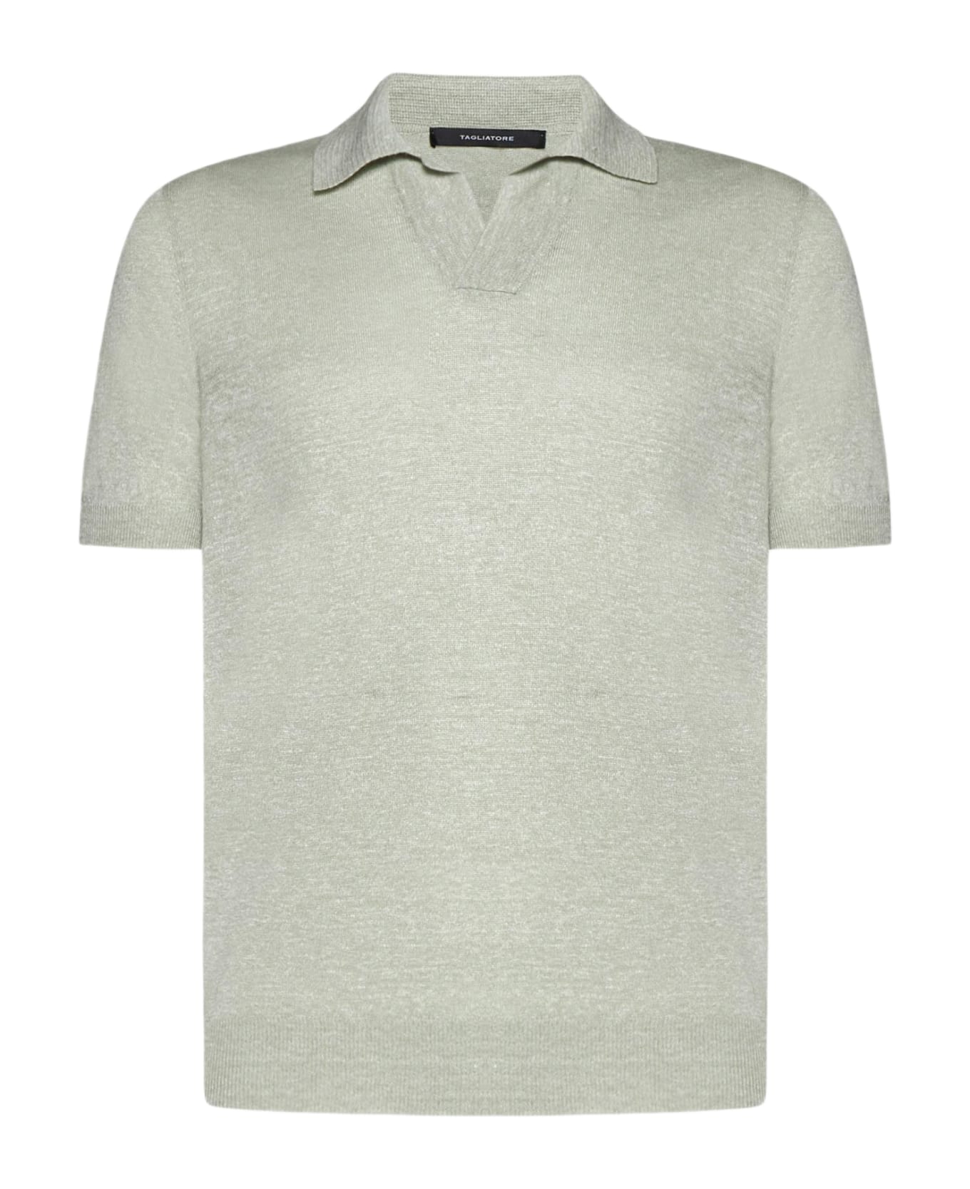 Tagliatore Linen And Cotton Polo Shirt - GREEN