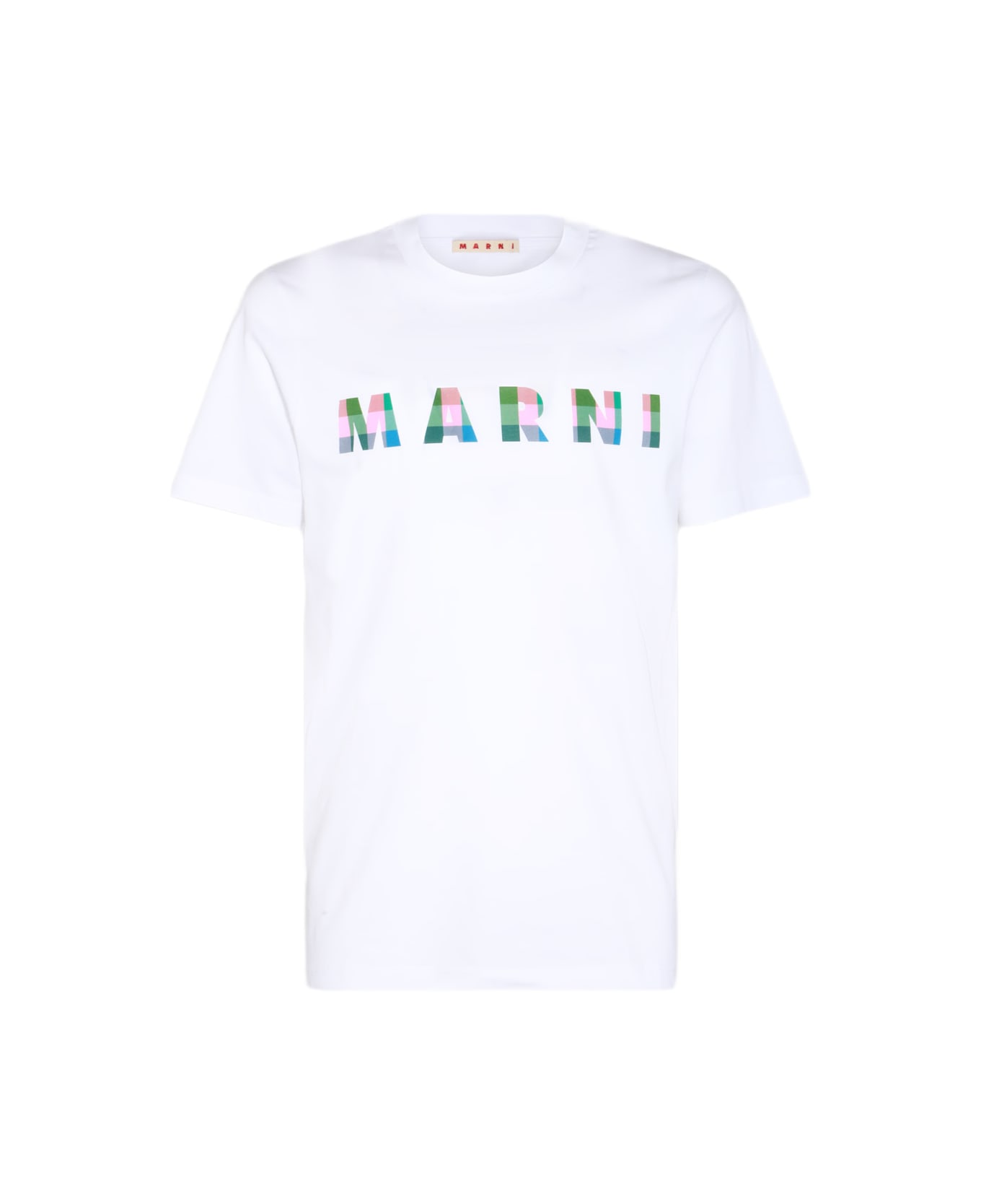Marni White Multicolour Cotton T-shirt - LILY WHITE シャツ