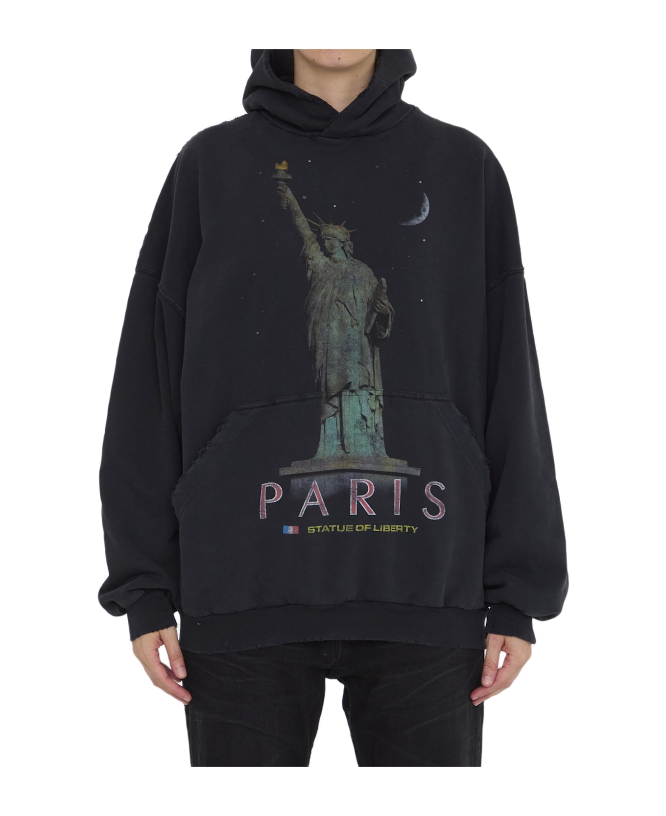 Balenciaga Paris Liberty Hoodie - BLACK