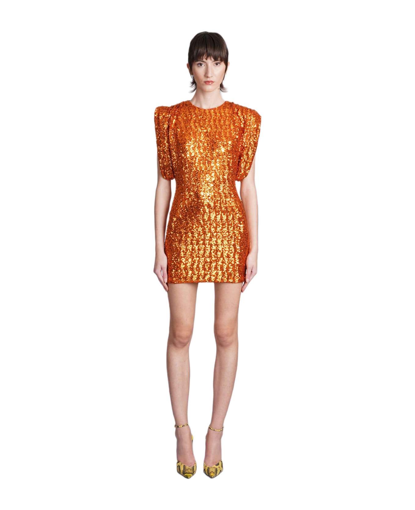 The Attico Orange Polyester Annie Dress - ORANGE