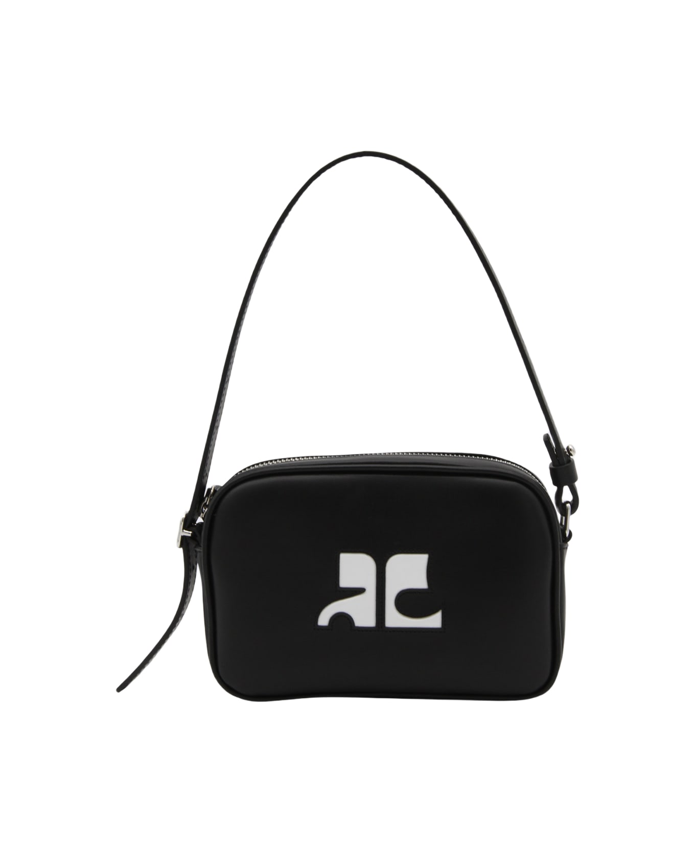 Courrèges Black Calfskin Shoulder Bag - Black ショルダーバッグ