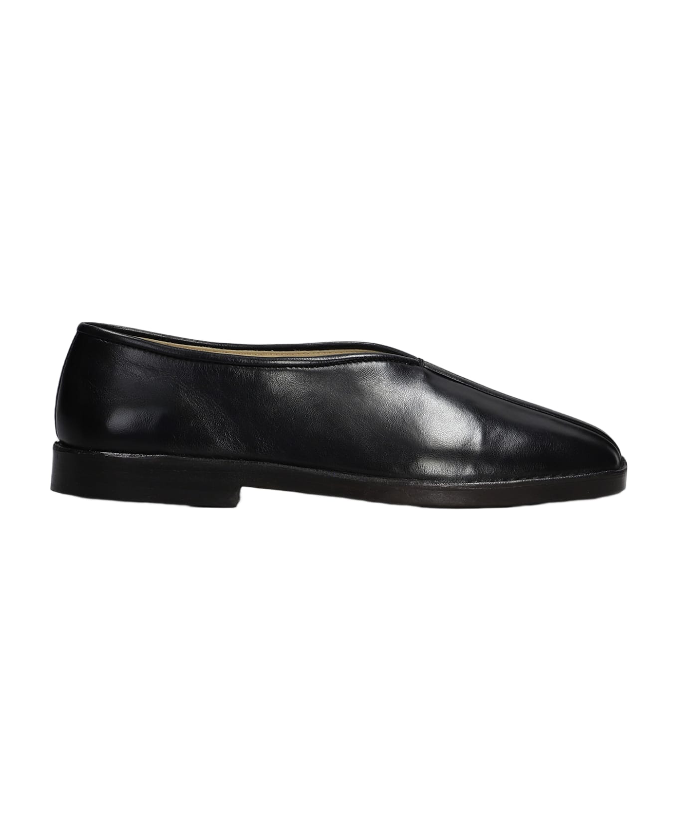 Lemaire Slip On 'flat Piped' - Black