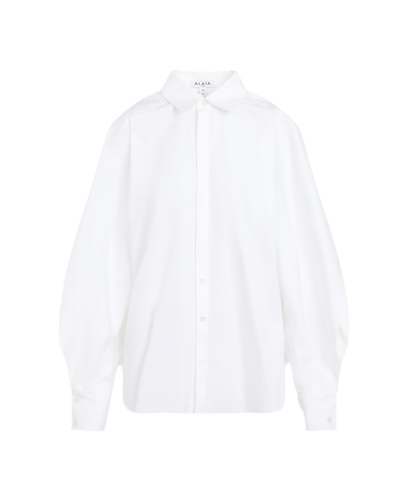 Alaia Alaïa Cotton Round Shirt - Blanc