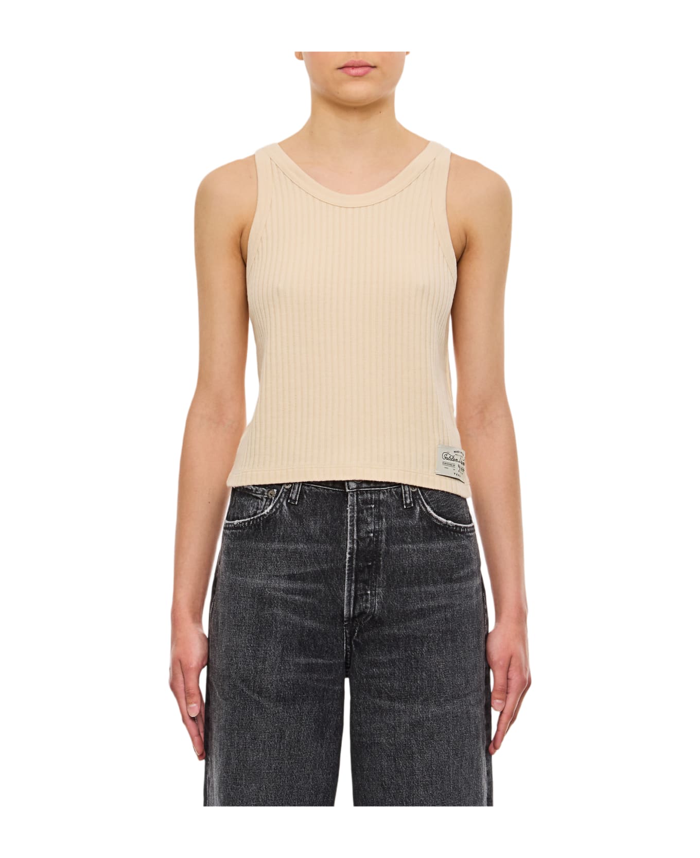 Golden Goose Ribbed Jersey Top - White