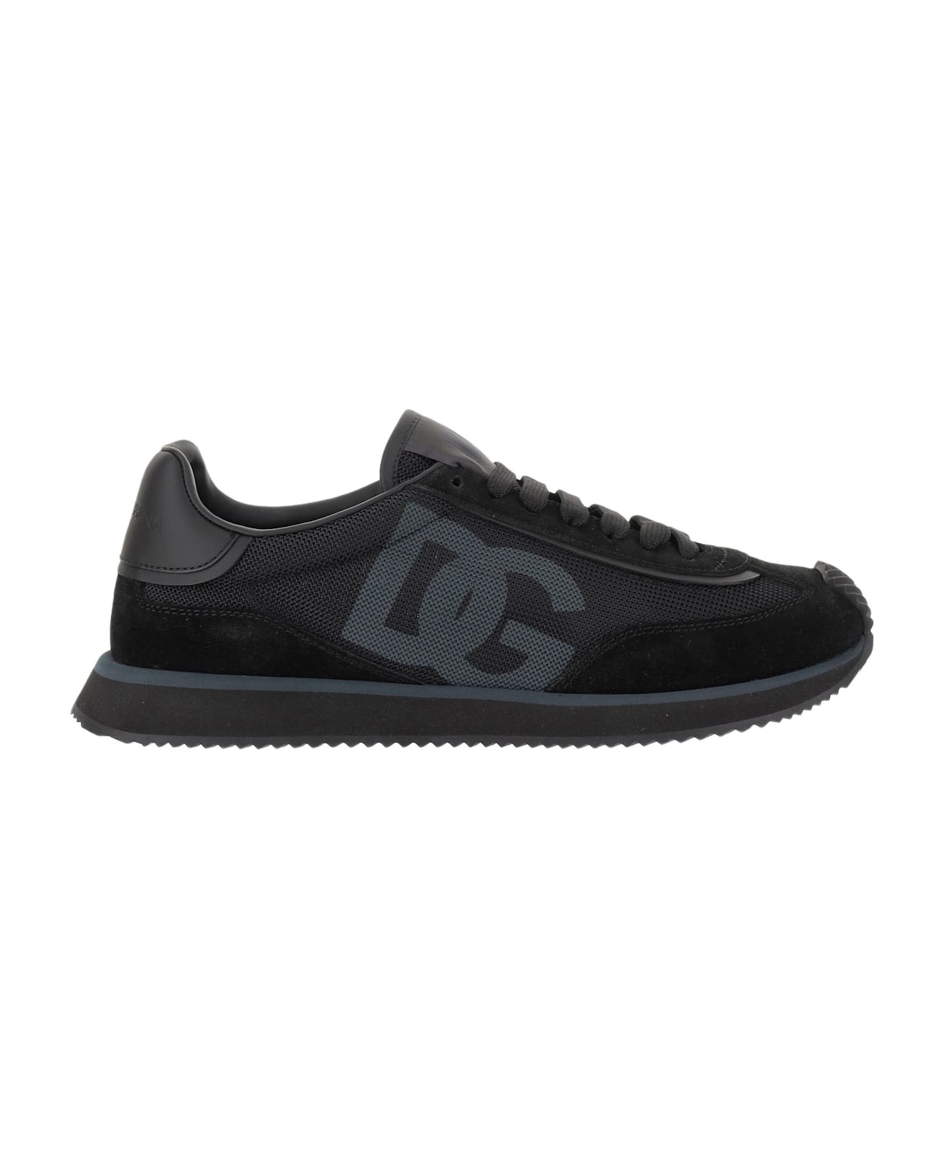 Dolce 
Gabbana Dg Cushion Leather Blend Sneaker - Black
