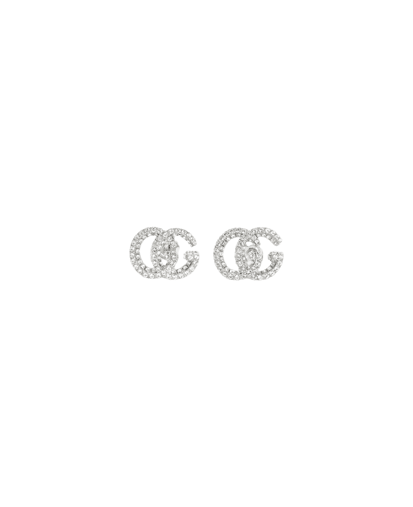 Gucci Gg Crystal Silver Earrings - Crystal Silver
