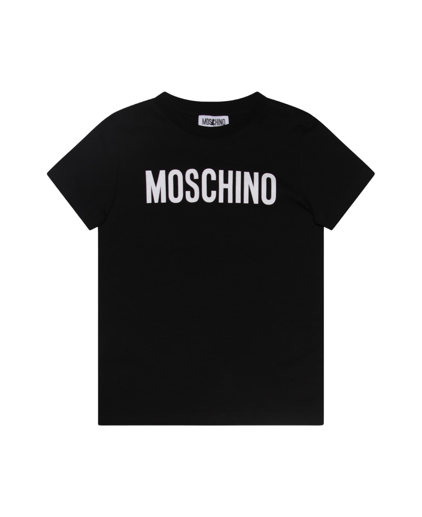 Moschino Black And White Cotton T-shirt - Nero